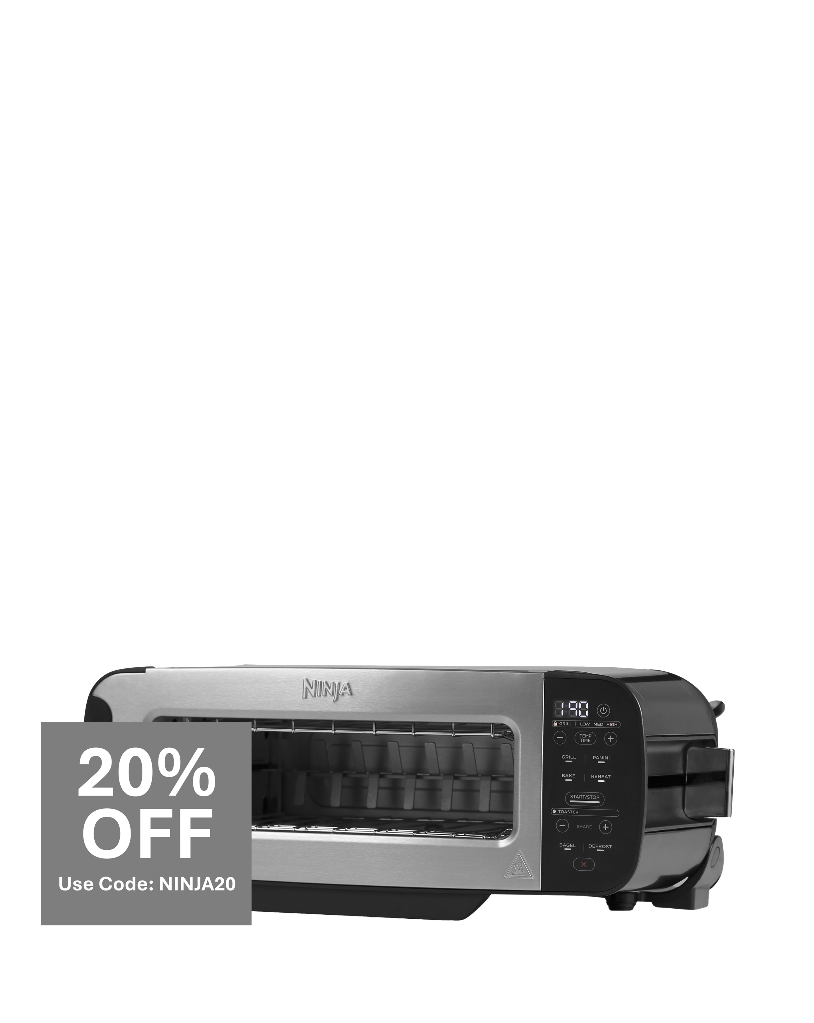 Ninja Foodi 3-in-1 Toaster Grill & Panini Press Black ST200UK