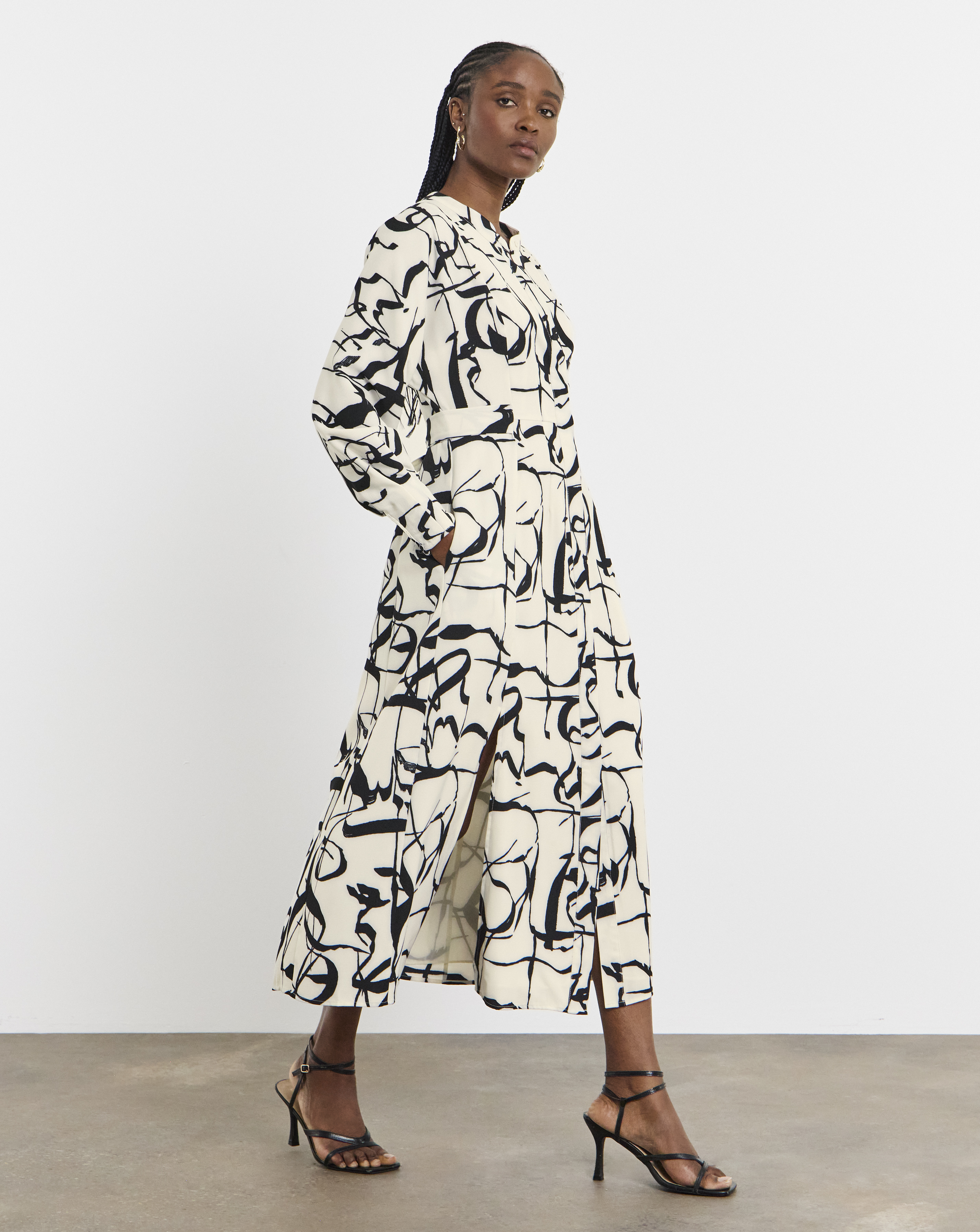 Joanna Hope Tie Waist Shirt Dress