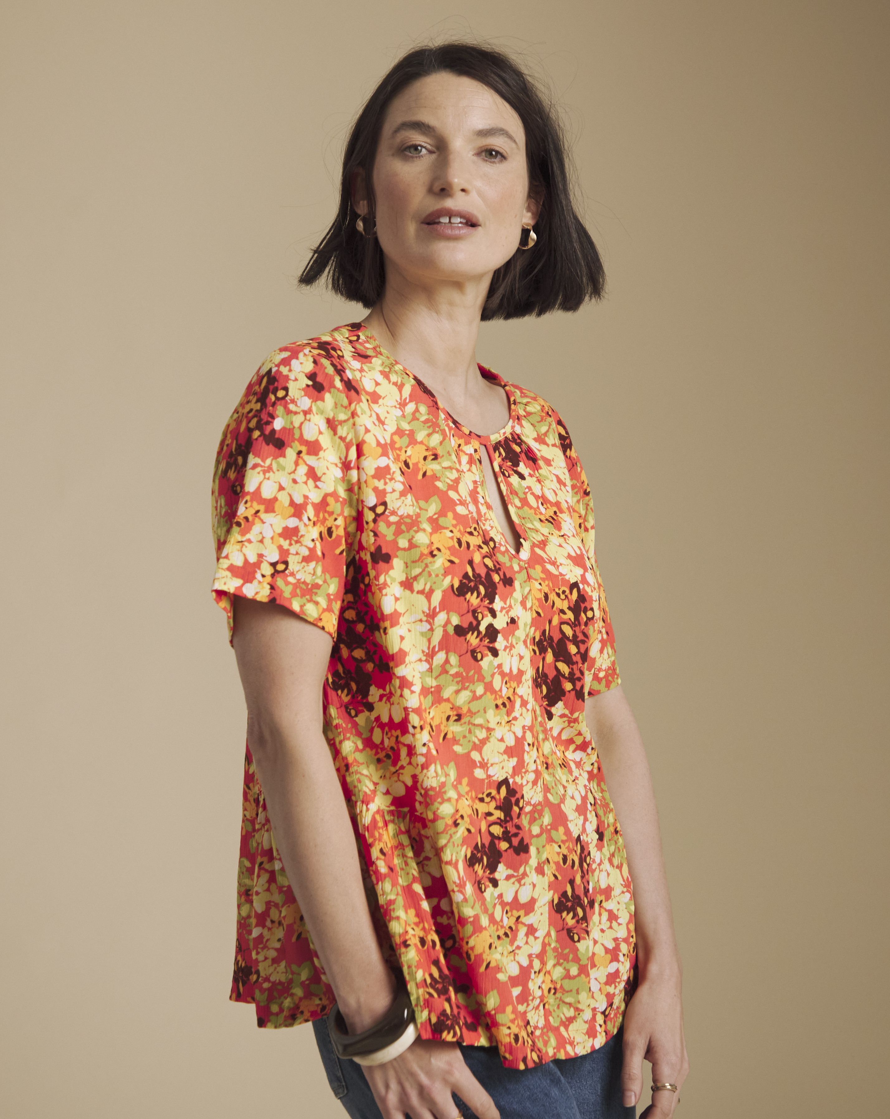 New In - Julipa Printed Crinkle Blouse