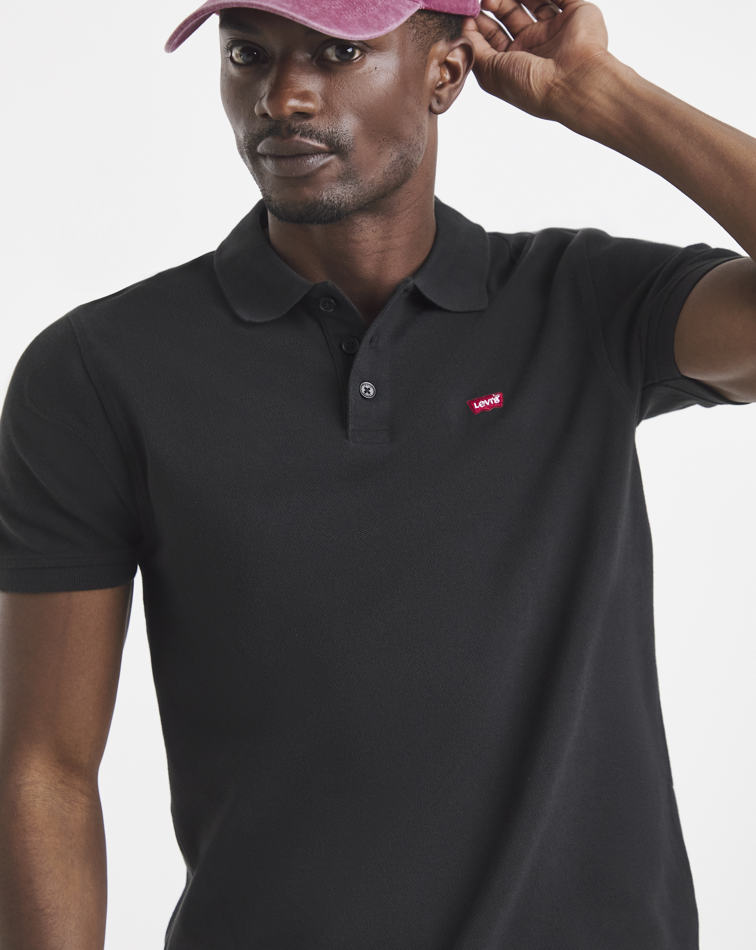 Levi's Black Short Sleeve Housemark Pique Polo - Extra Large