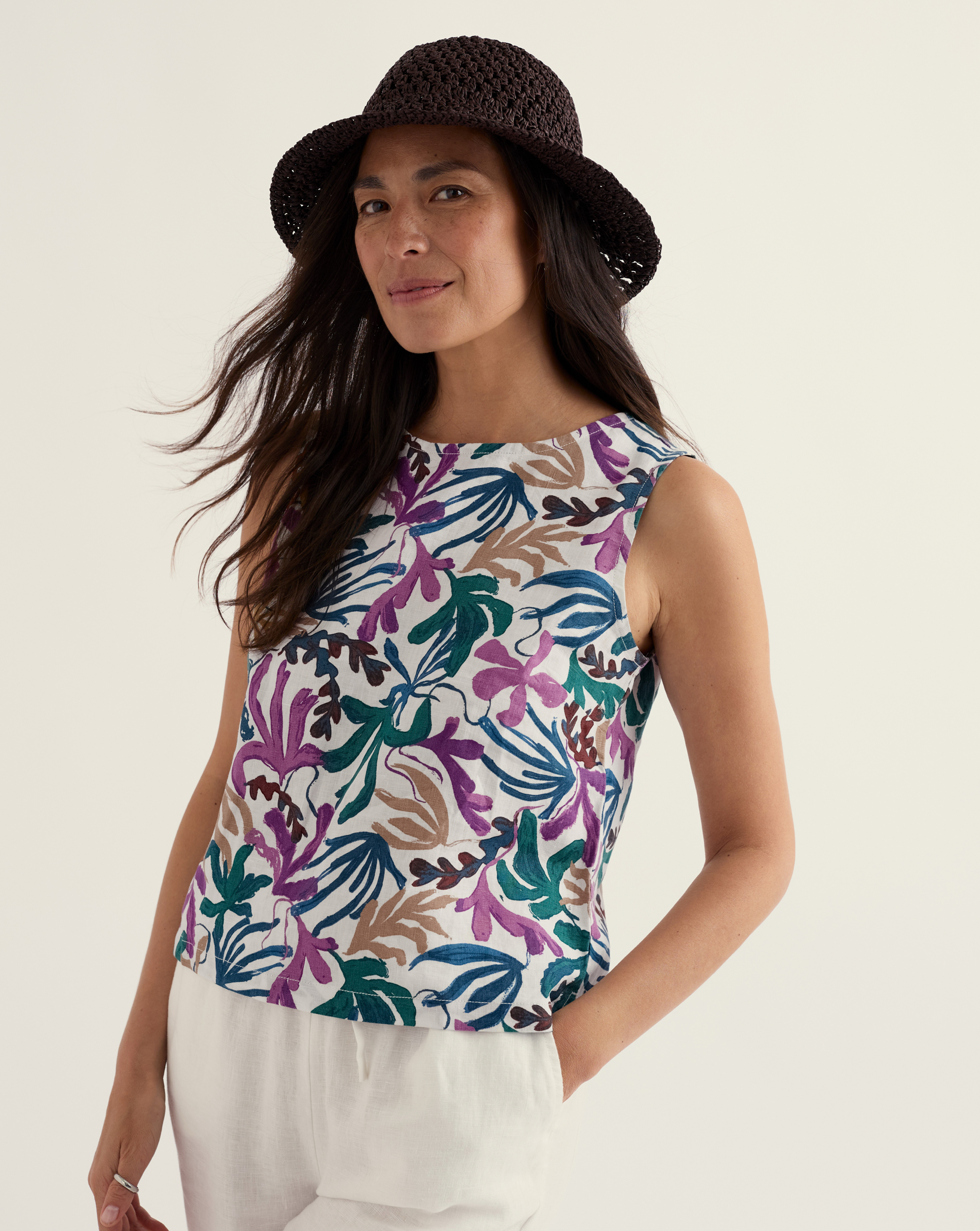 Seasalt Multi Cornwall Colour Study Top - Size 22