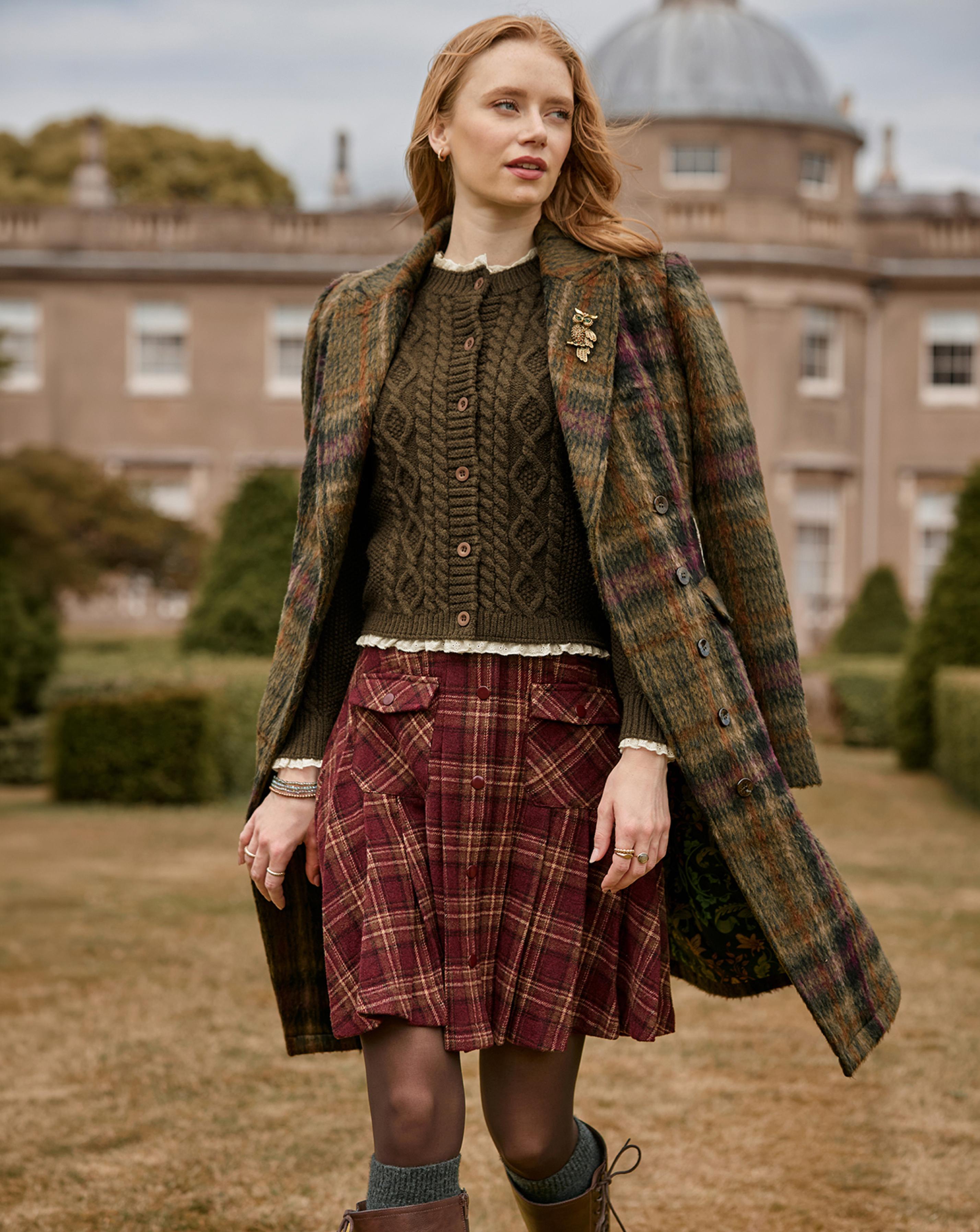 Joe Browns Tessa Asymmetric Check Coat