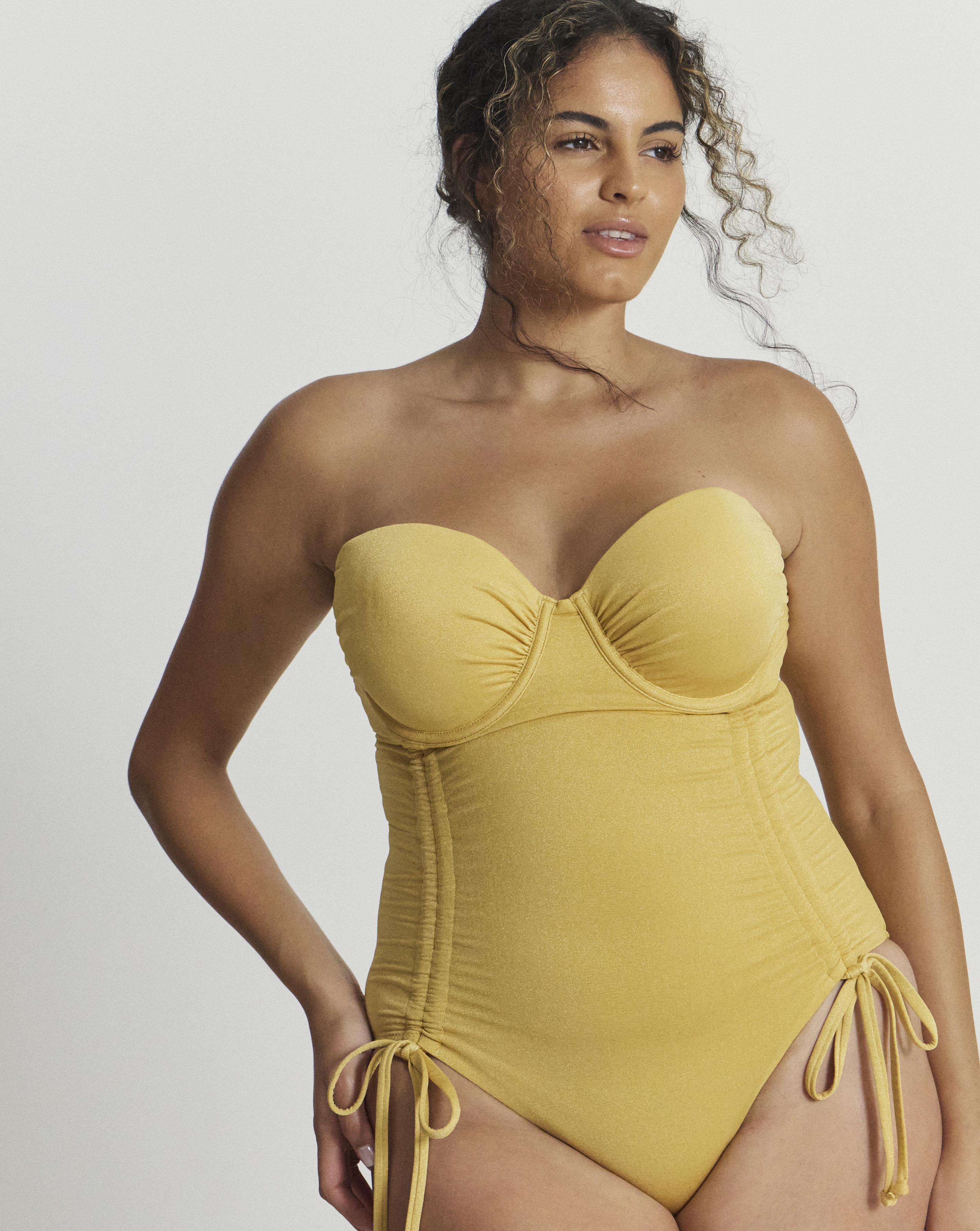 Figleaves Curve Cancun Underwired Bandeau Swimsuit
