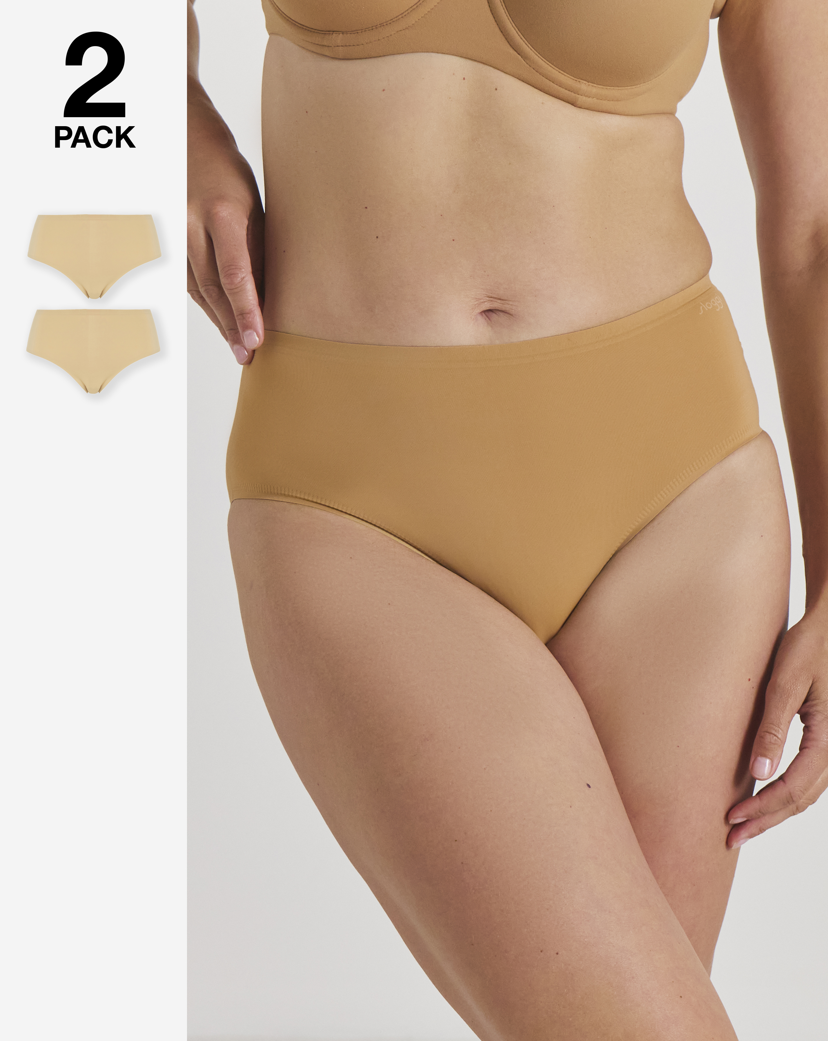 Sloggi (2 Pack) Zero One Midi Knickers
