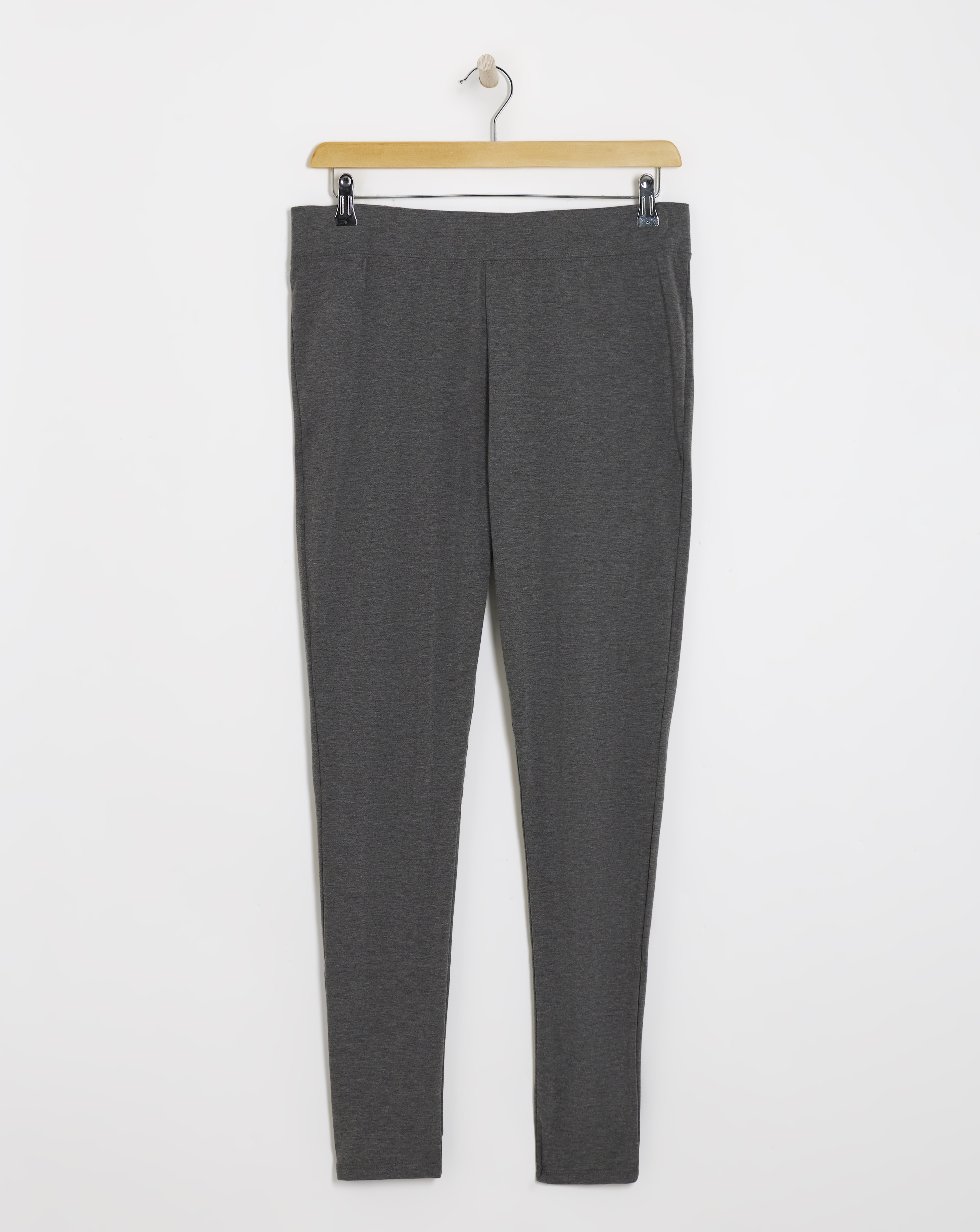 High Waist Cotton Rich Jersey Leggings Long