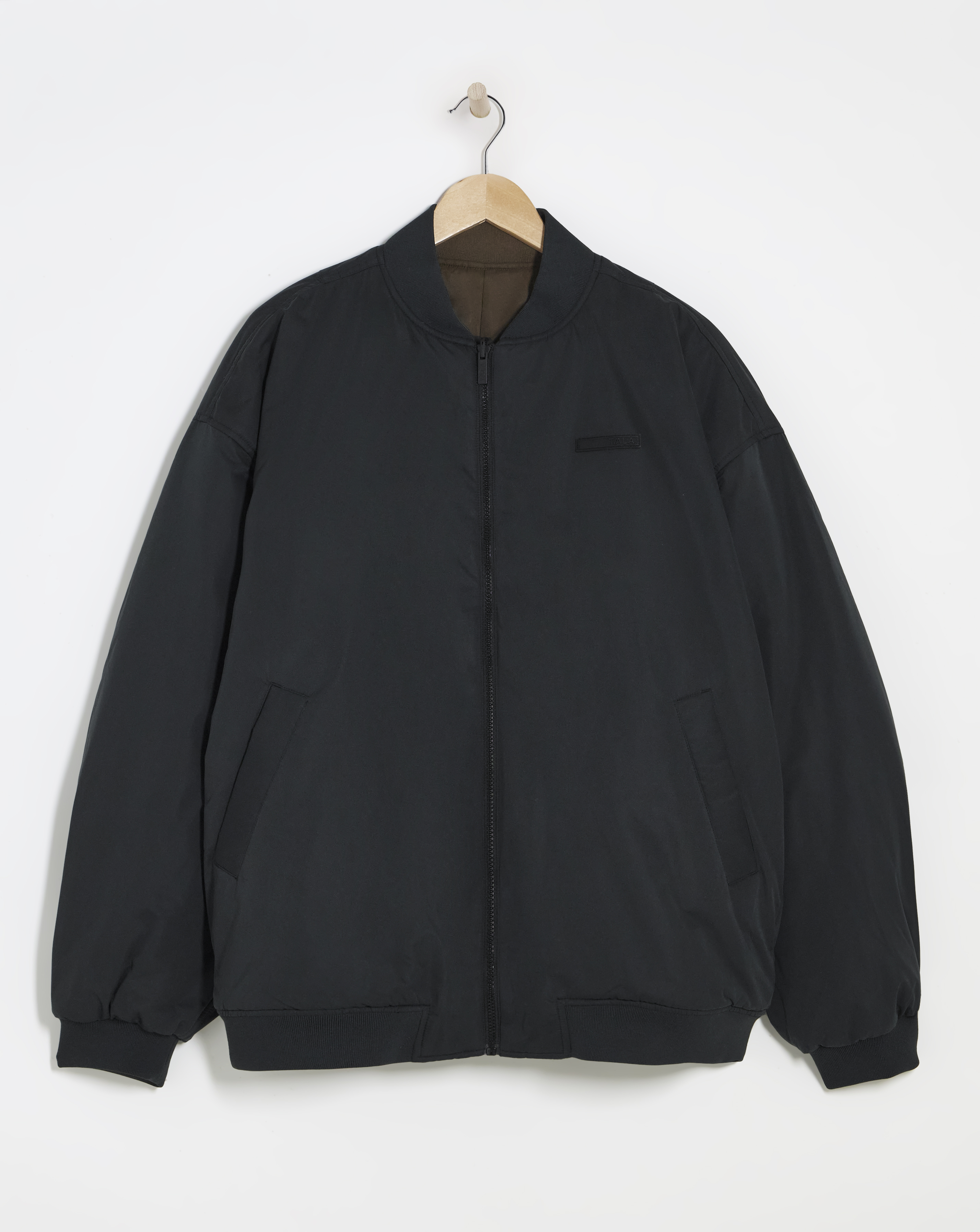 TALA Black Brown Reversible Bomber Jacket
