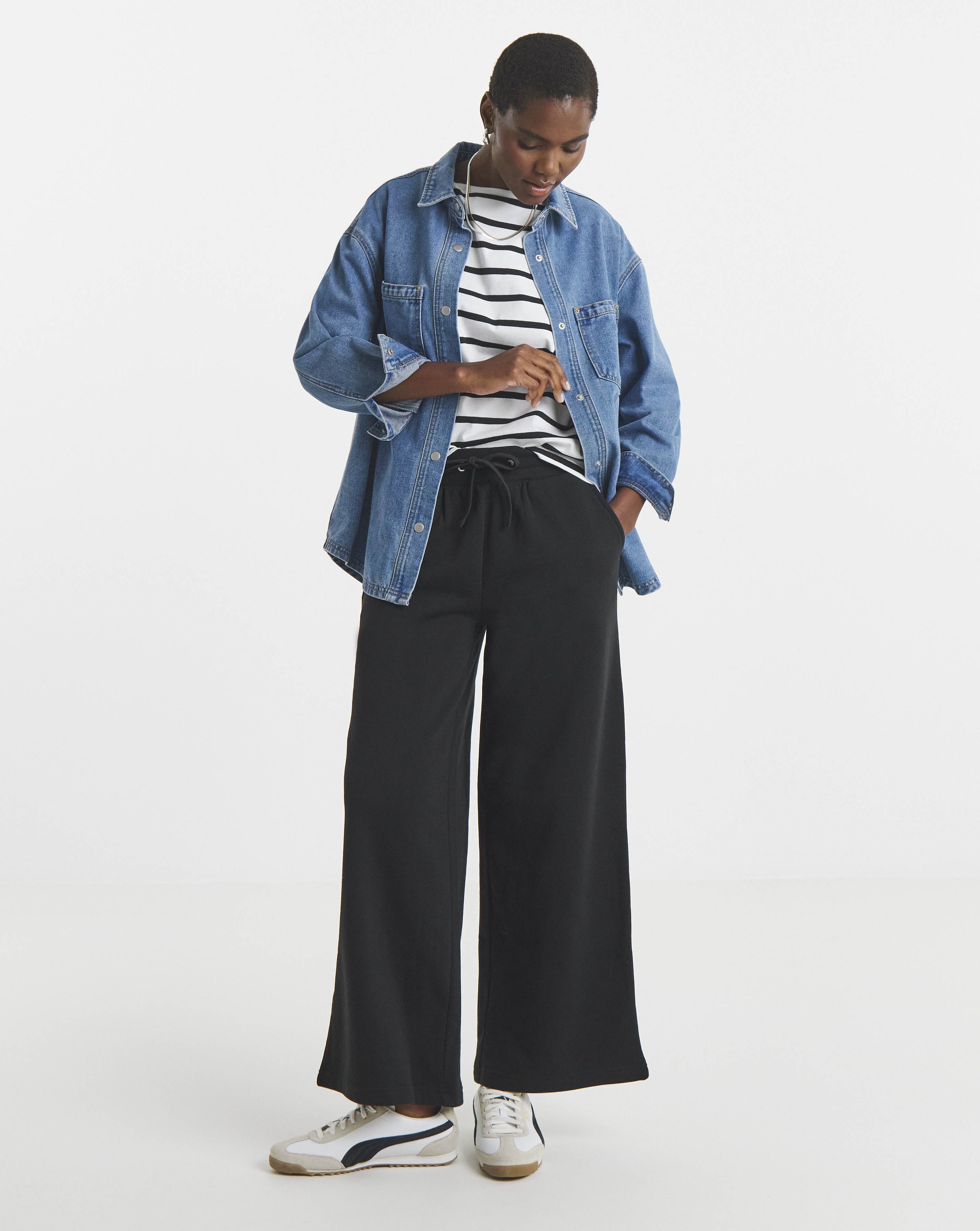 Black Wide Leg Jogger