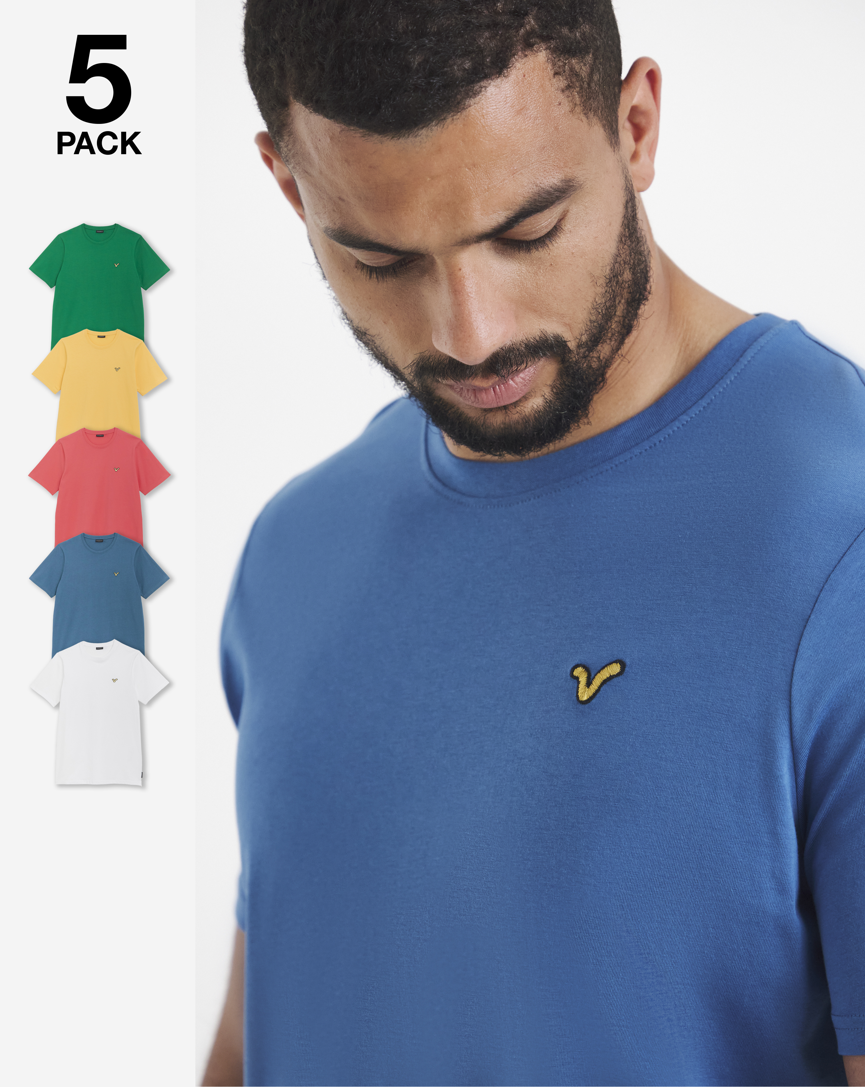 Voi Storm 5 Pack T-Shirts Long Length