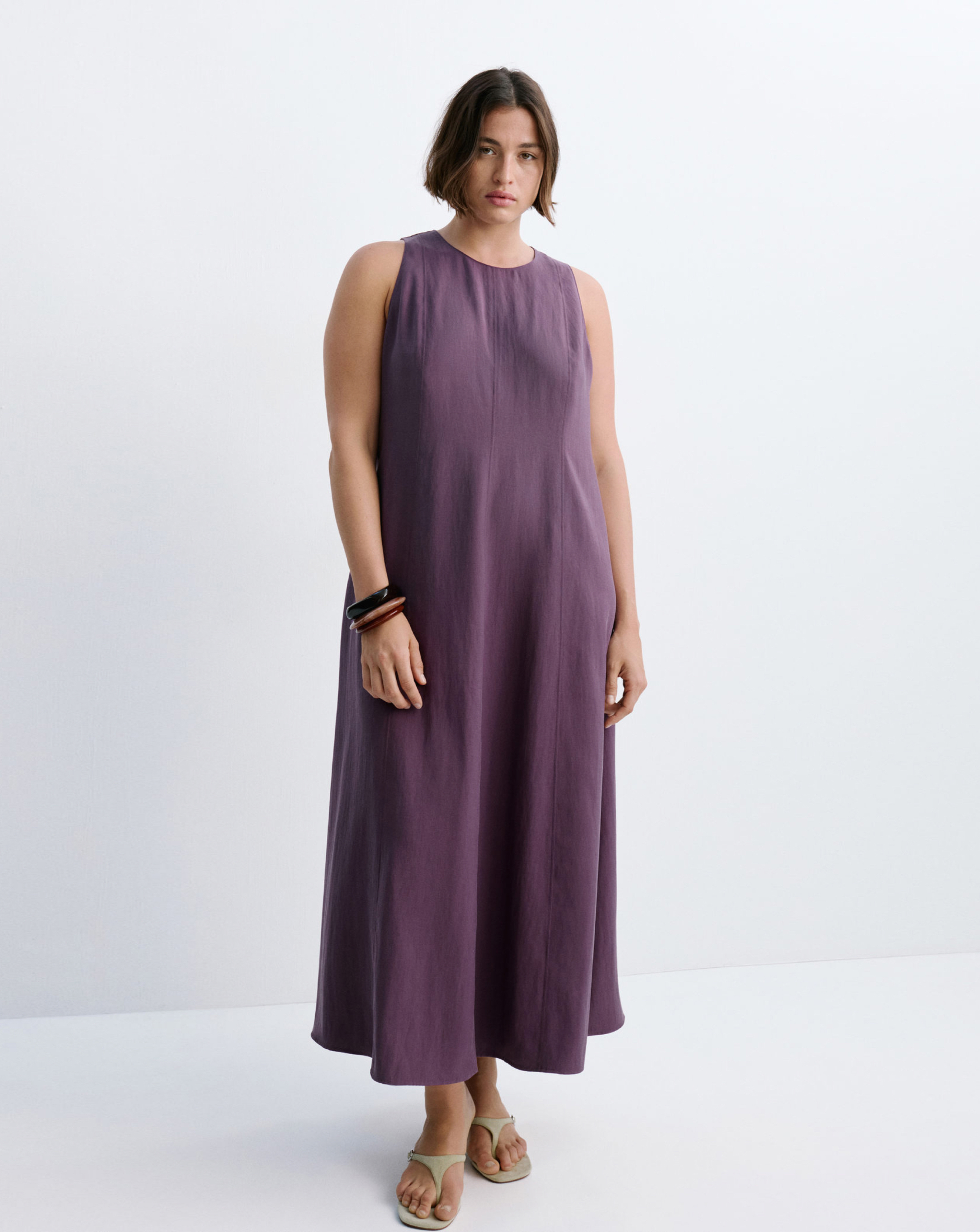 Mango A-Line Dress With Seam Detail