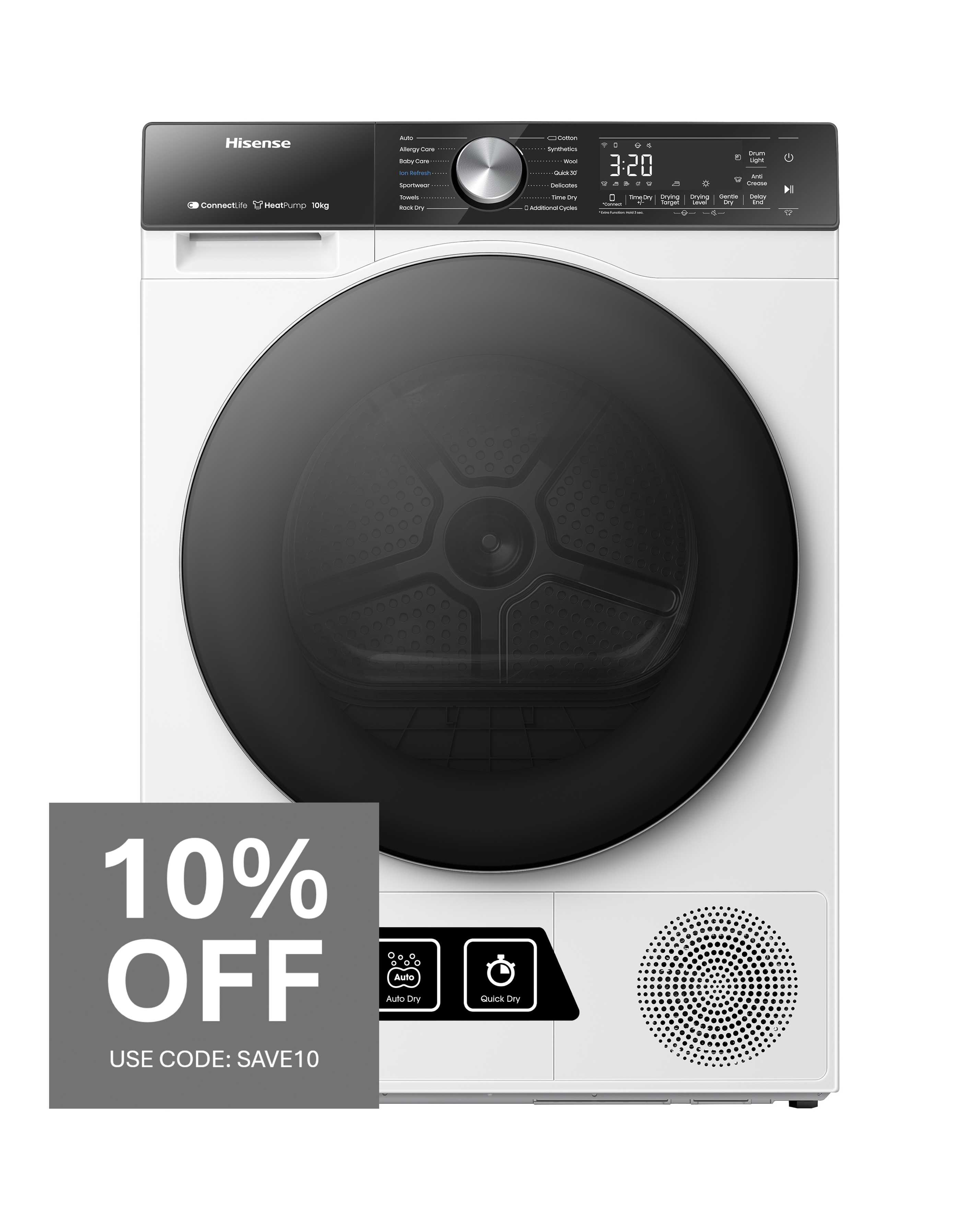Hisense 5S Series DH5S102BW Tumble Dryer