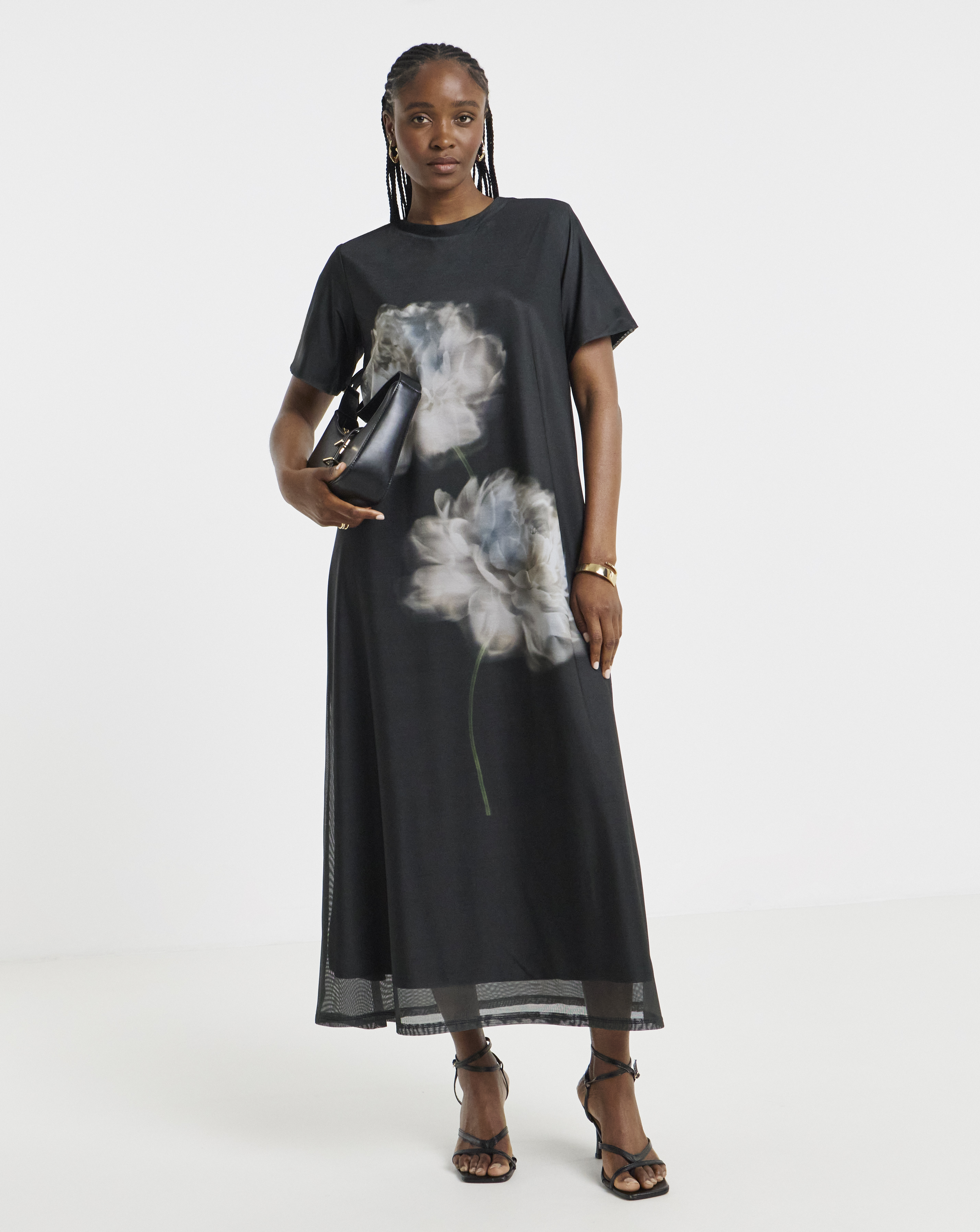 Flounce London Floral Midaxi Dress