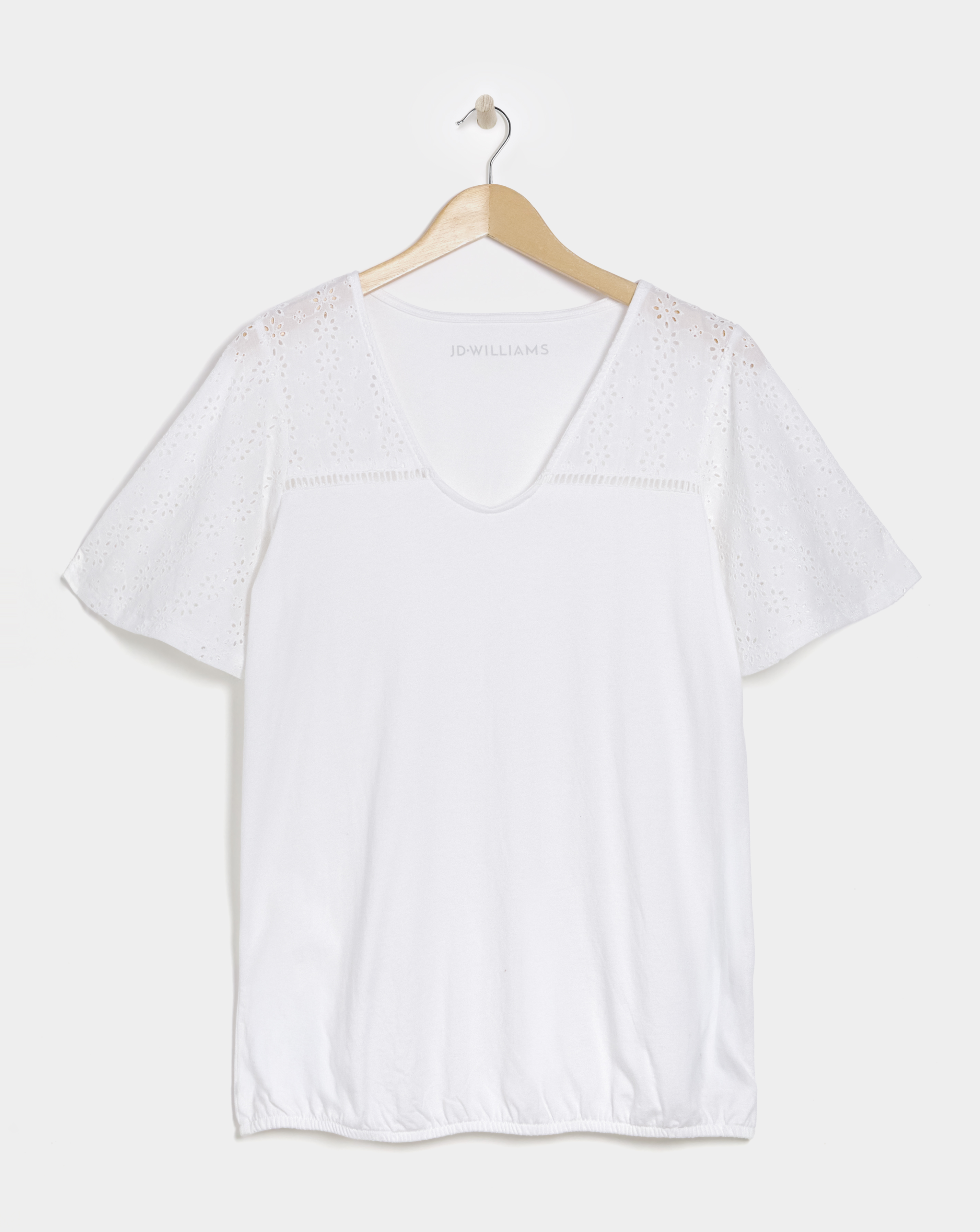 Broderie Bubble Hem Top