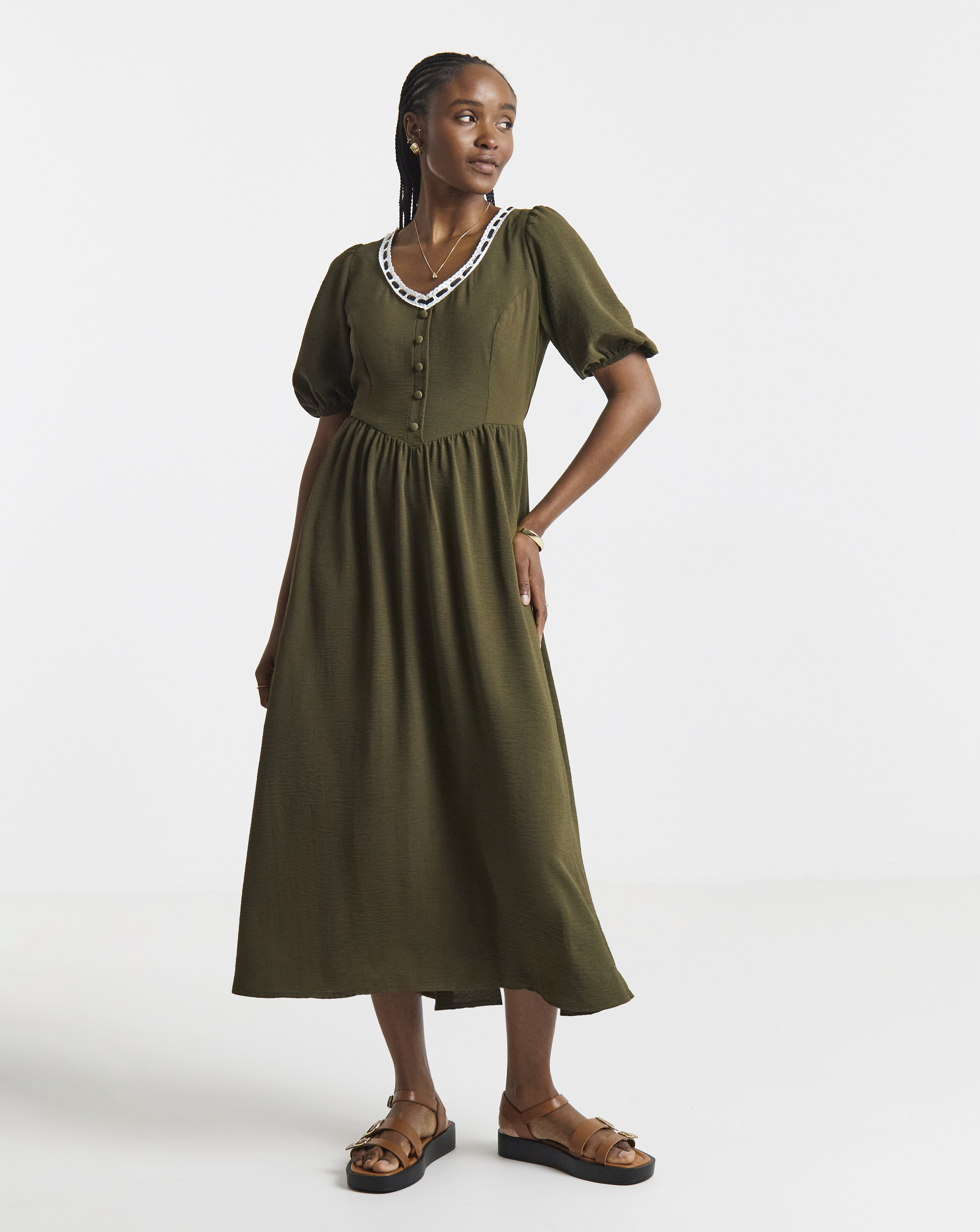 Historic Detail Midi Dress