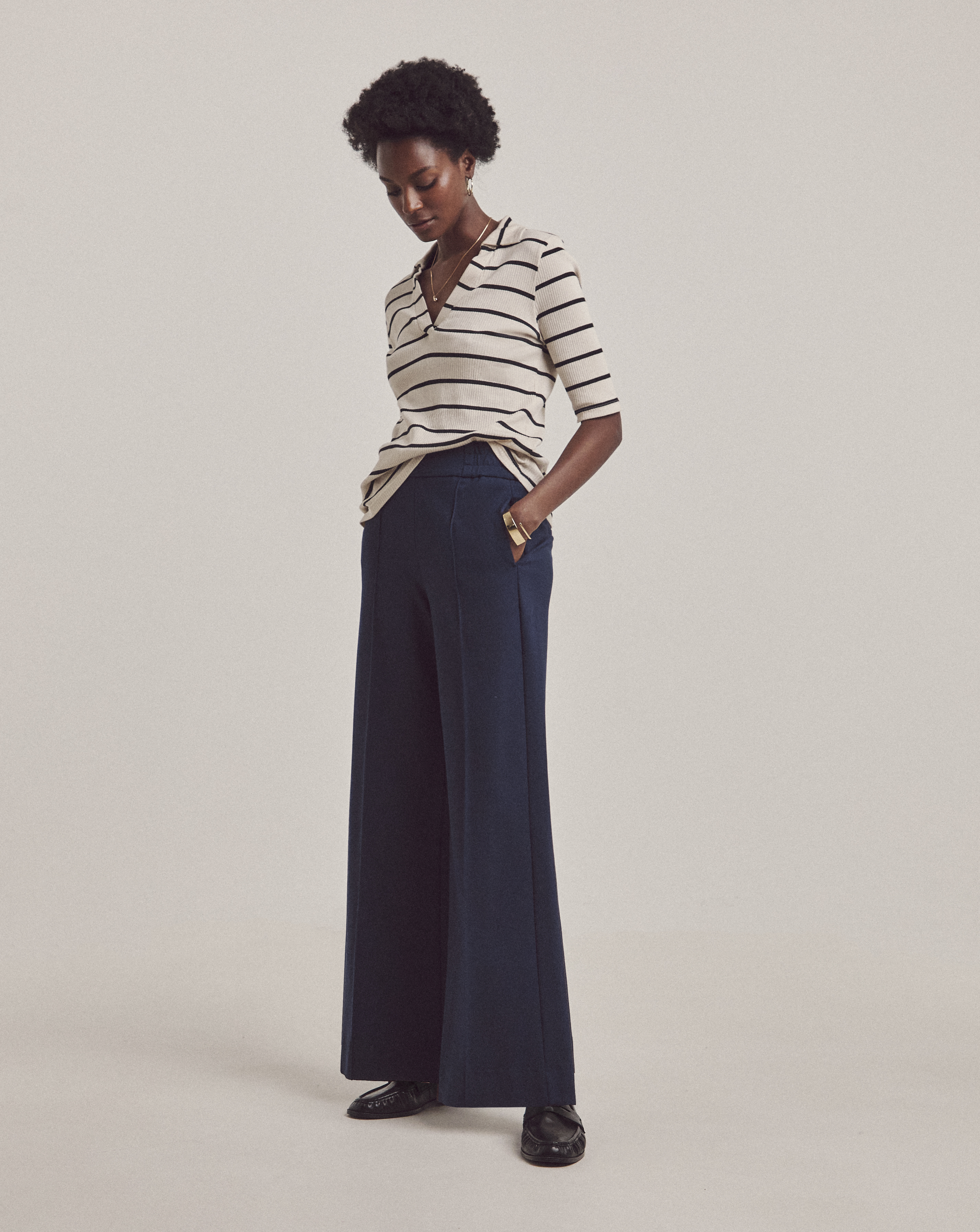 Anthology Ponte Pull On Wide Leg Trouser