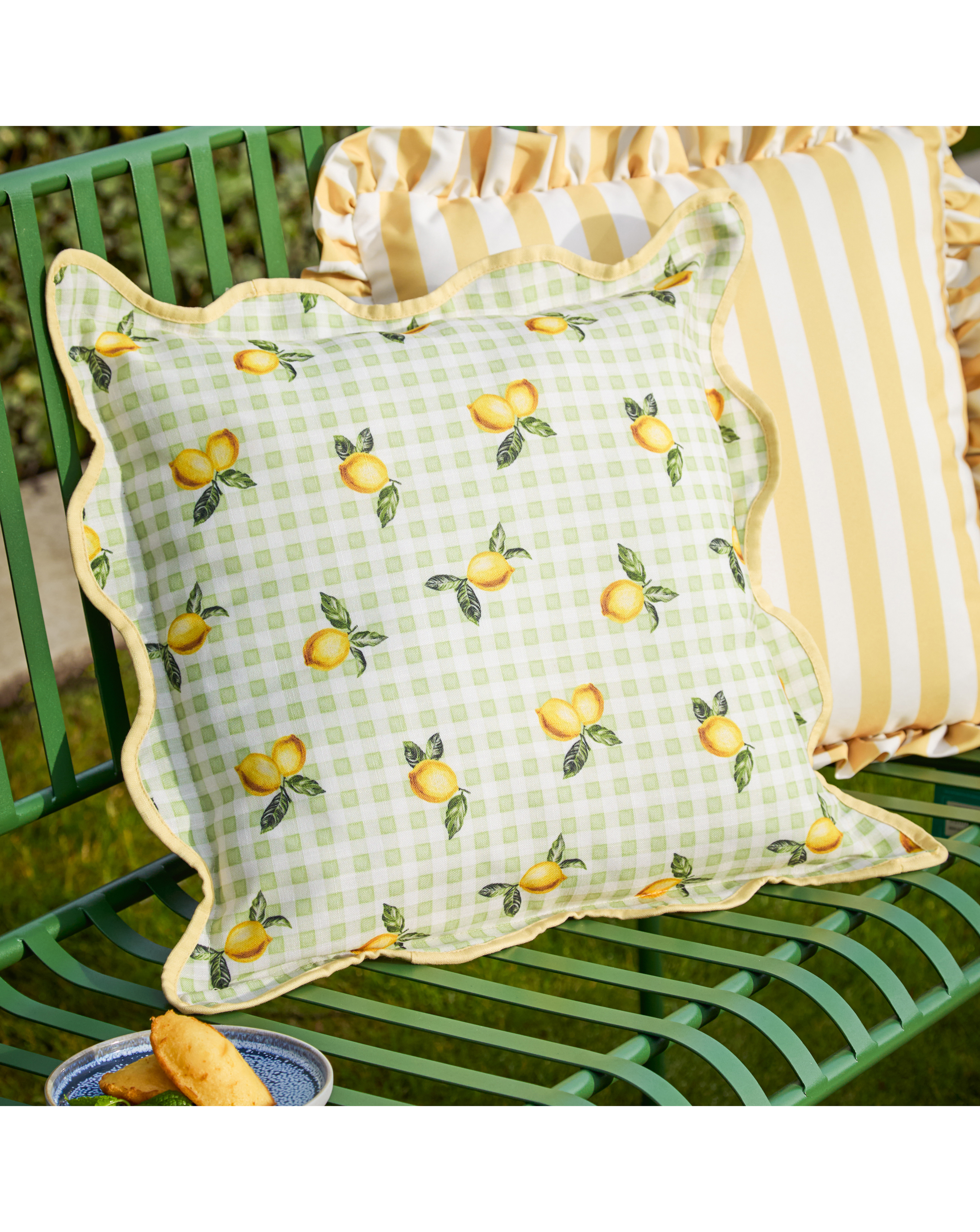 Fruits Lemons Outdoor Cushion