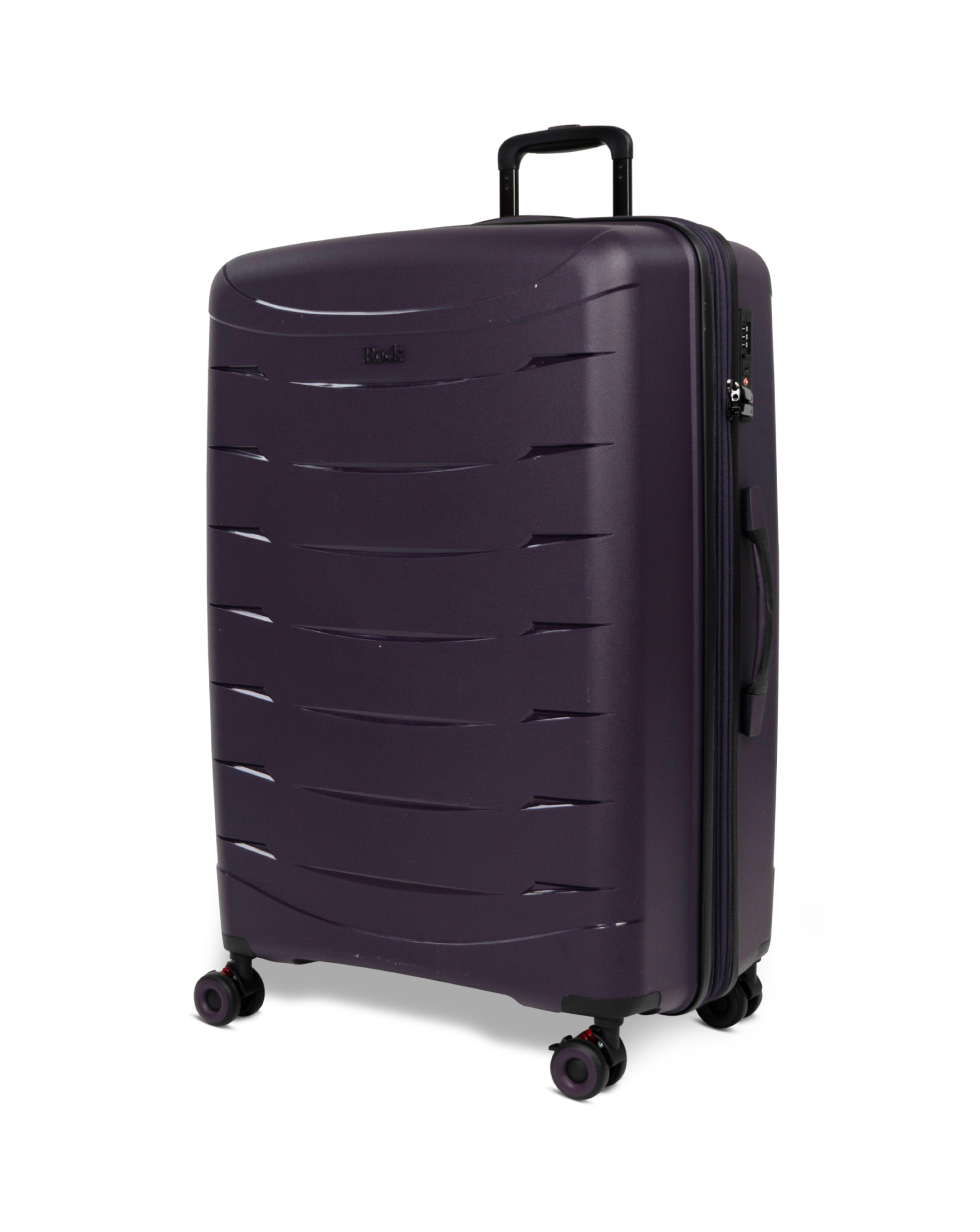 Rock Luggage Unisex Purple Resilient Large Luggage - Image 3