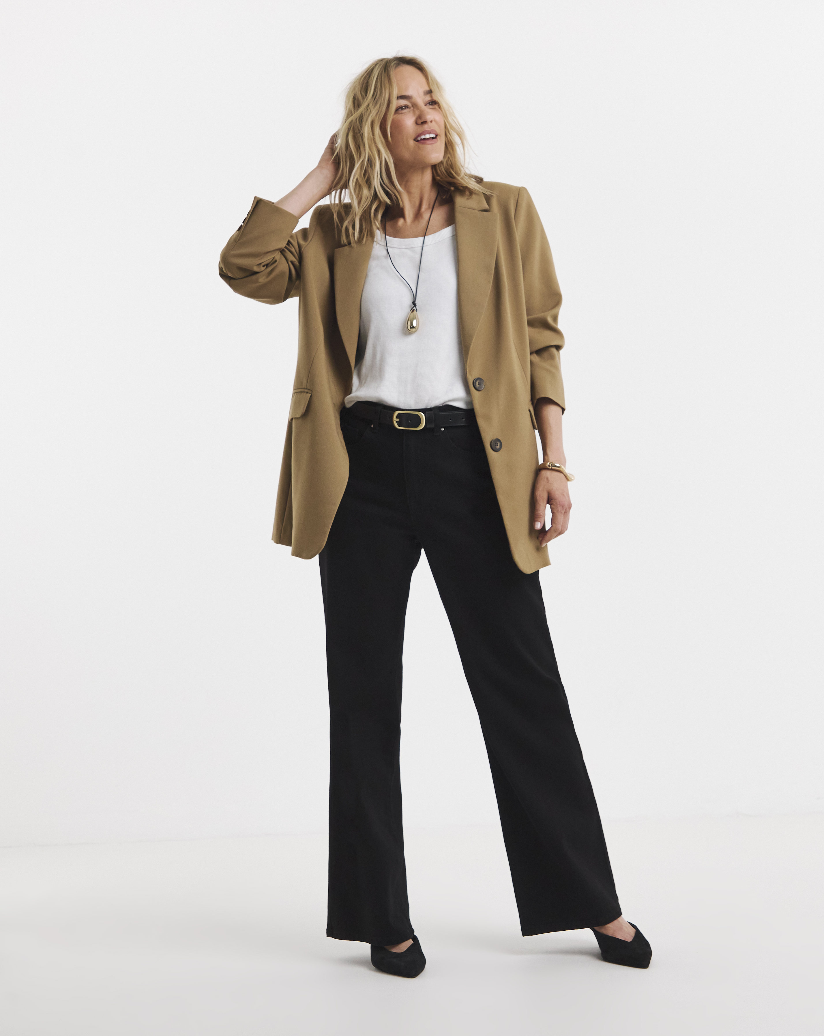 New In - Black Authentic Wide Leg Jeans