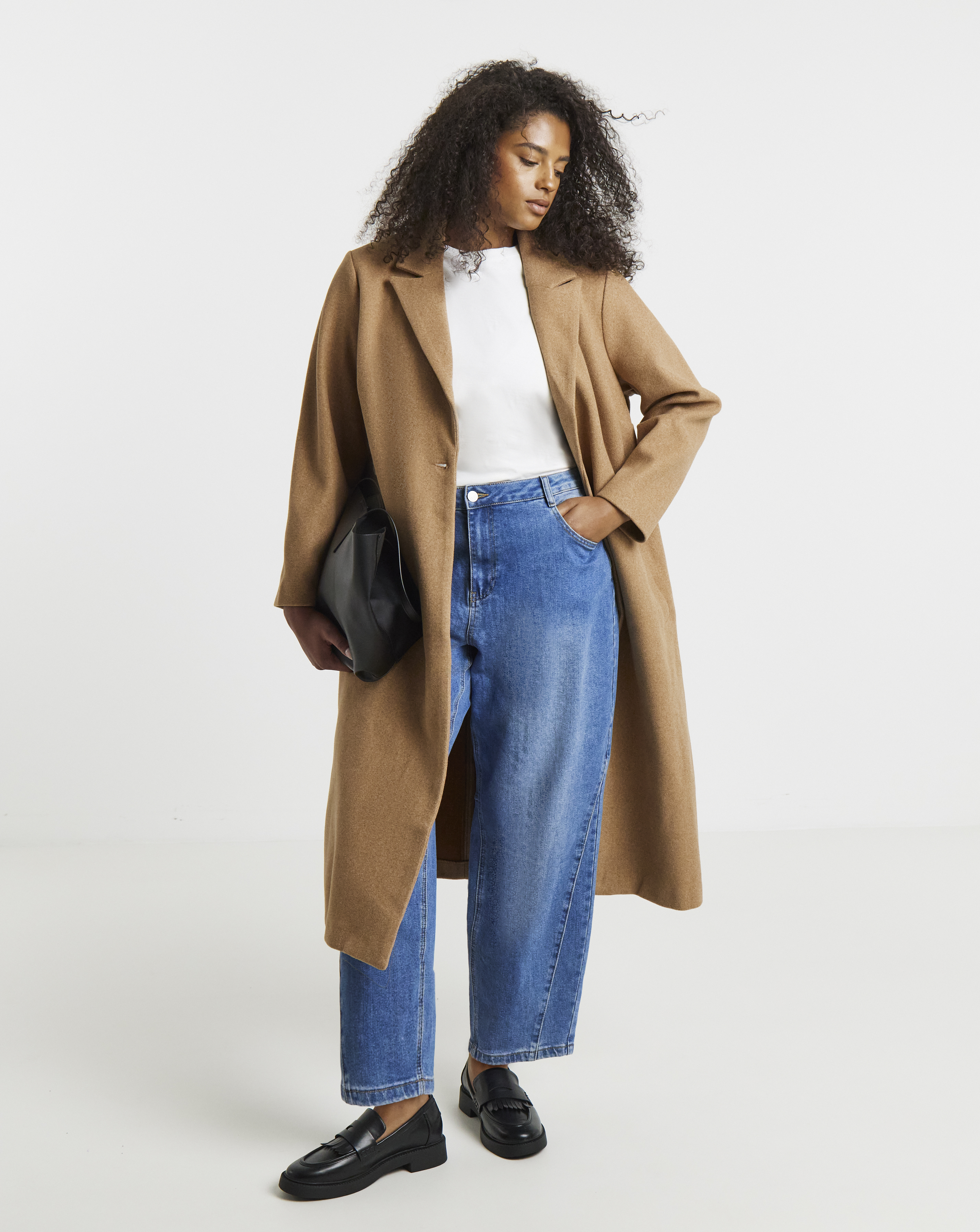 Camel Single Breasted Coat