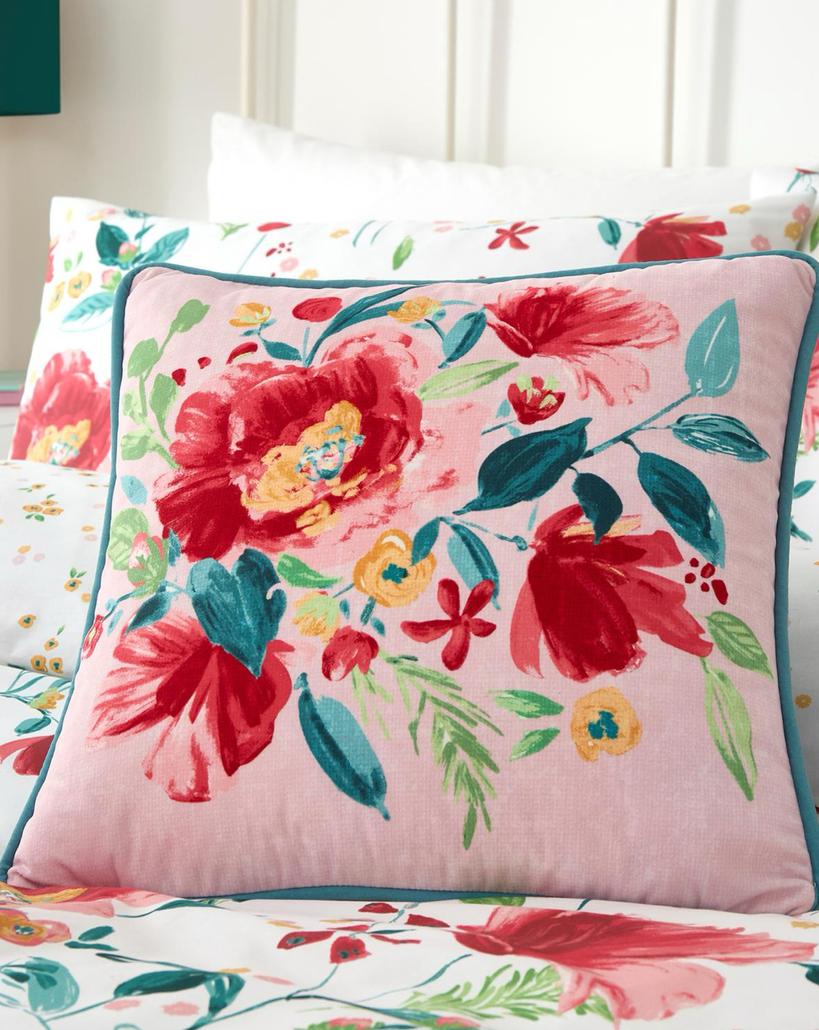 D & Abstract Poppy Filled Cushion
