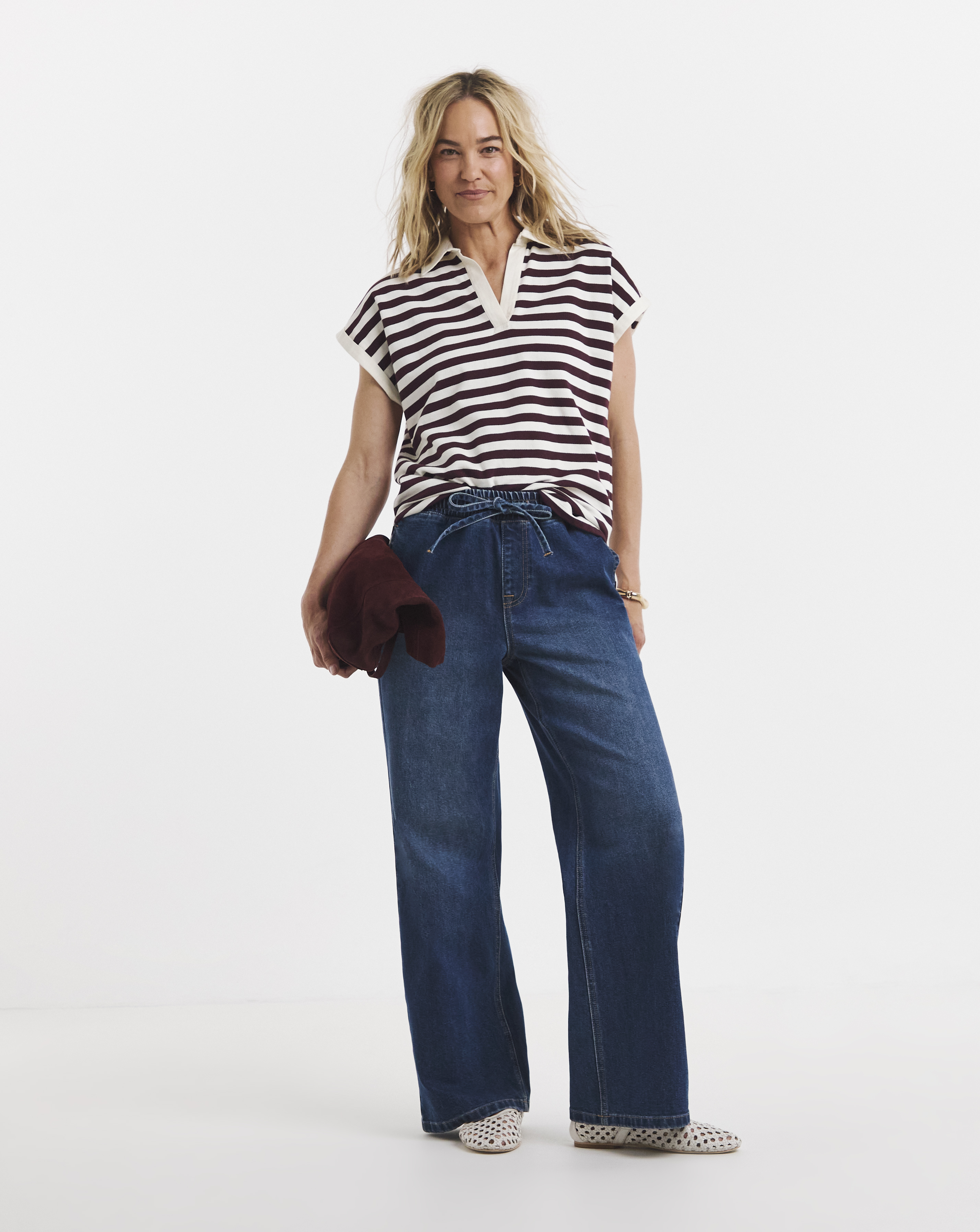 New In - Mid Blue Wide Leg Jogger Jeans