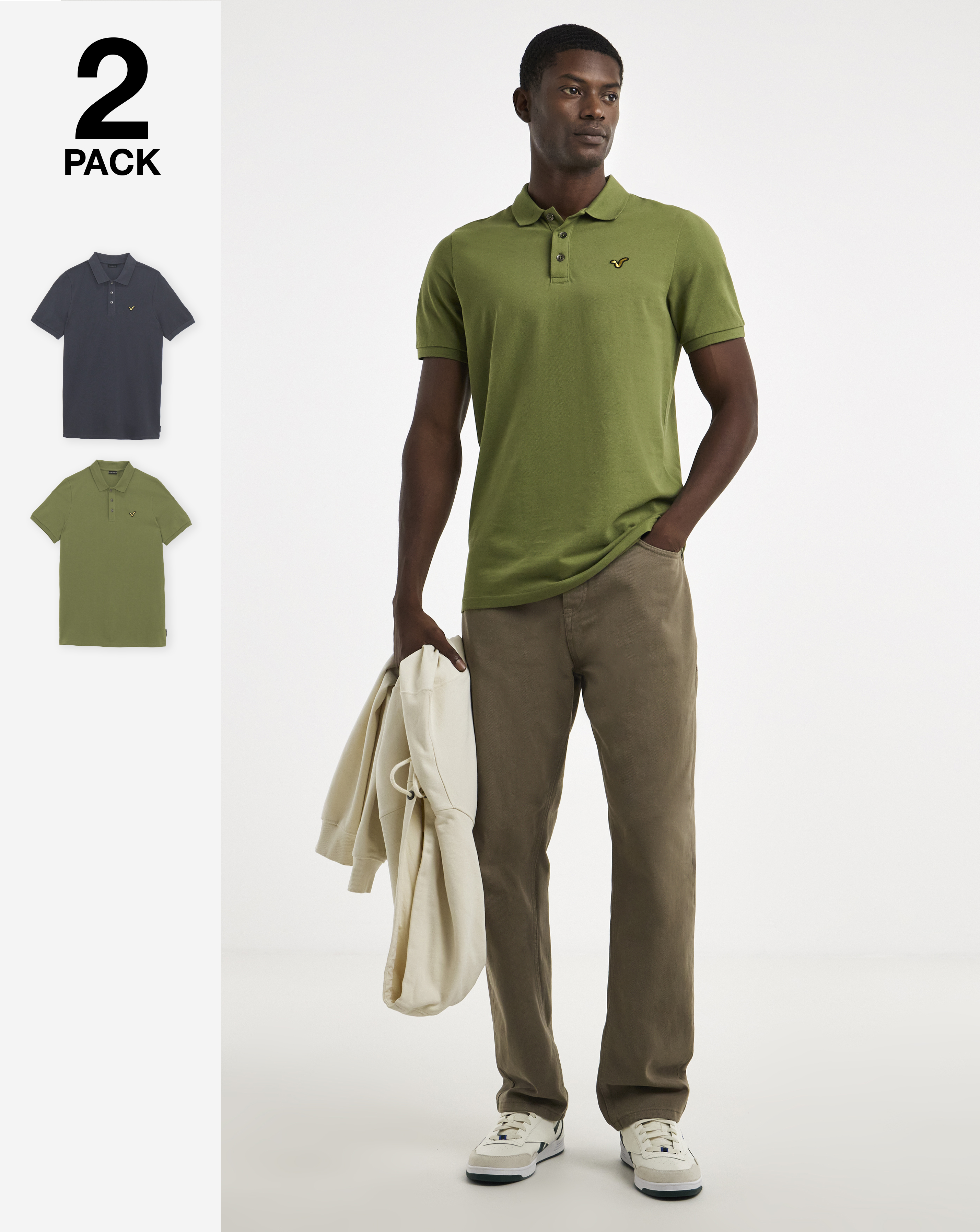 New In - Voi 2 Pack Pique Polos Long