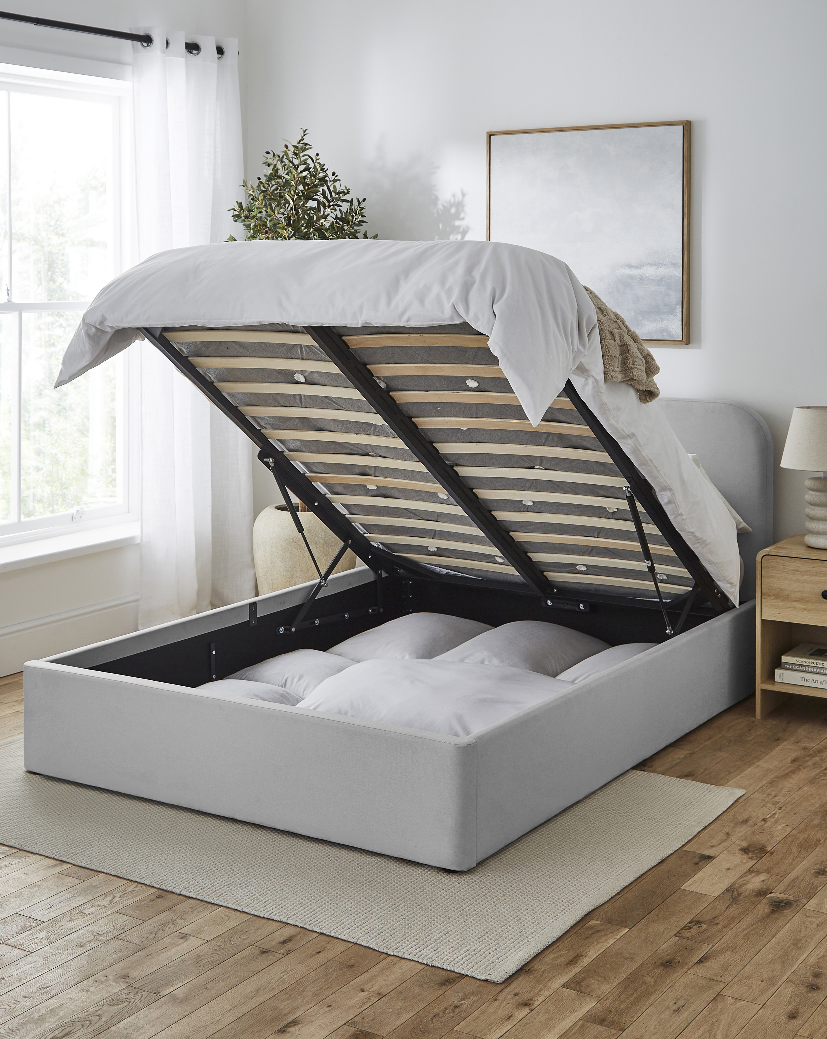 Emery Fabric Ottoman Bed Frame