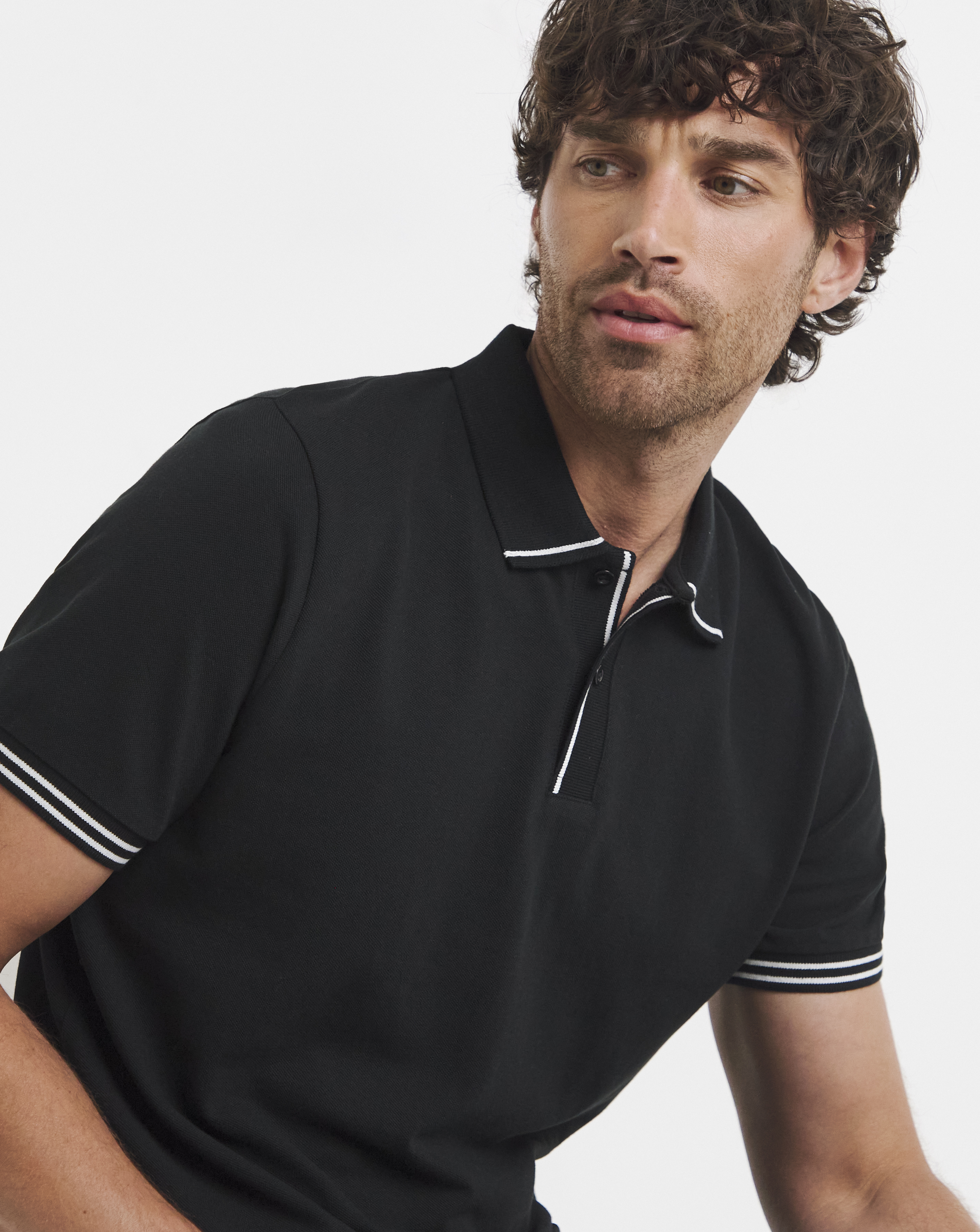 New In - Tipped Pique Polo Long