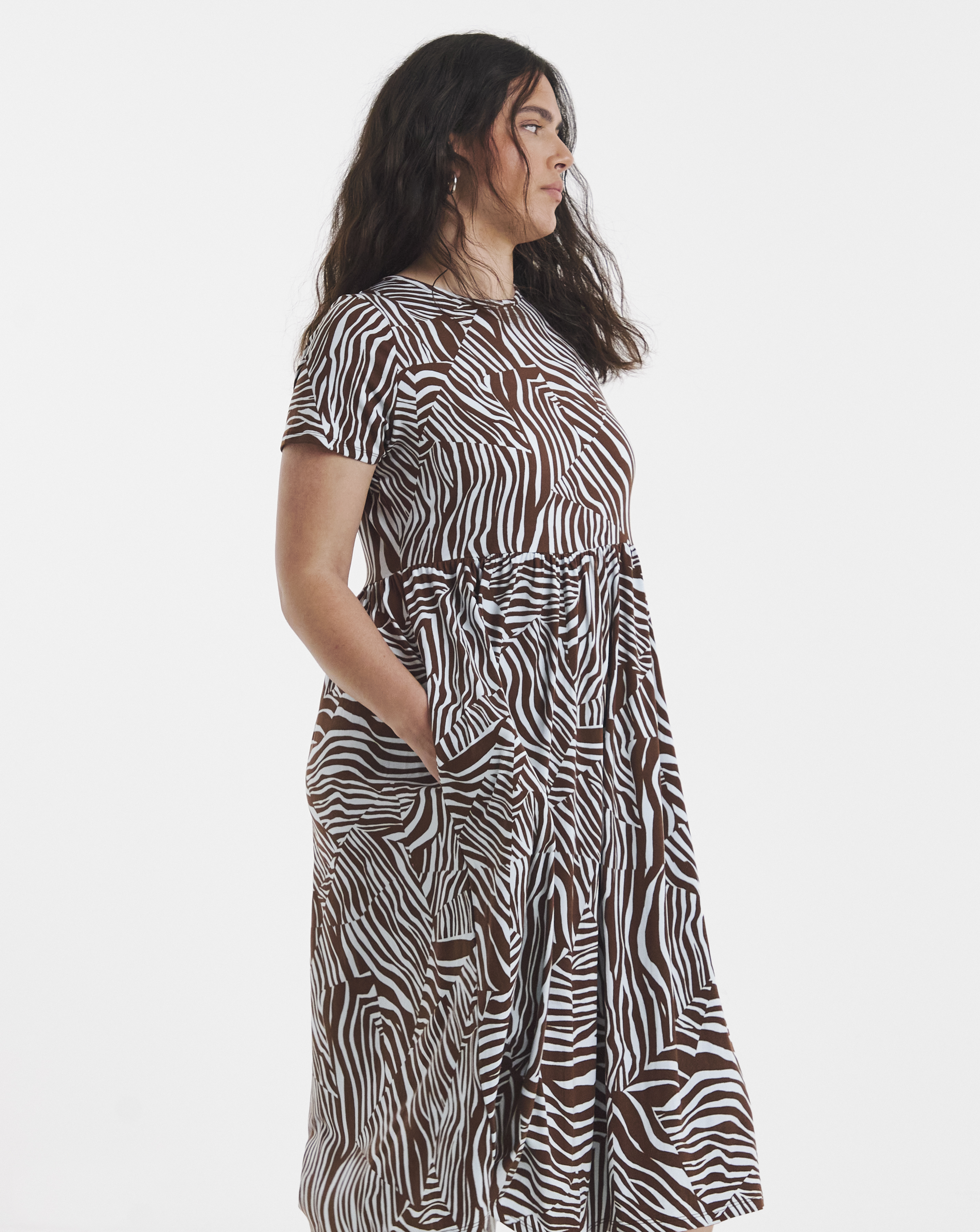 New In - Jersey Midi Dress With Pockets