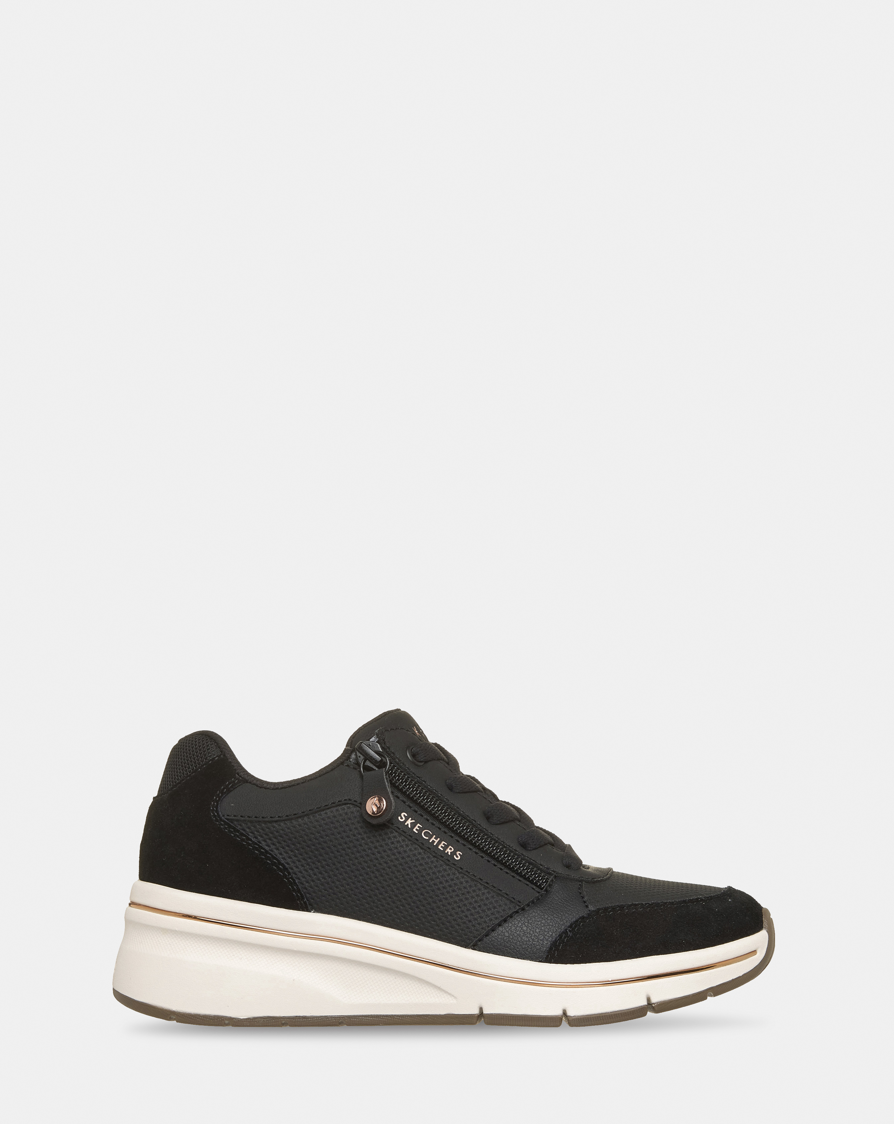 Skechers Black Billion Flex Luxe Up Trainers - Standard Fit (D)