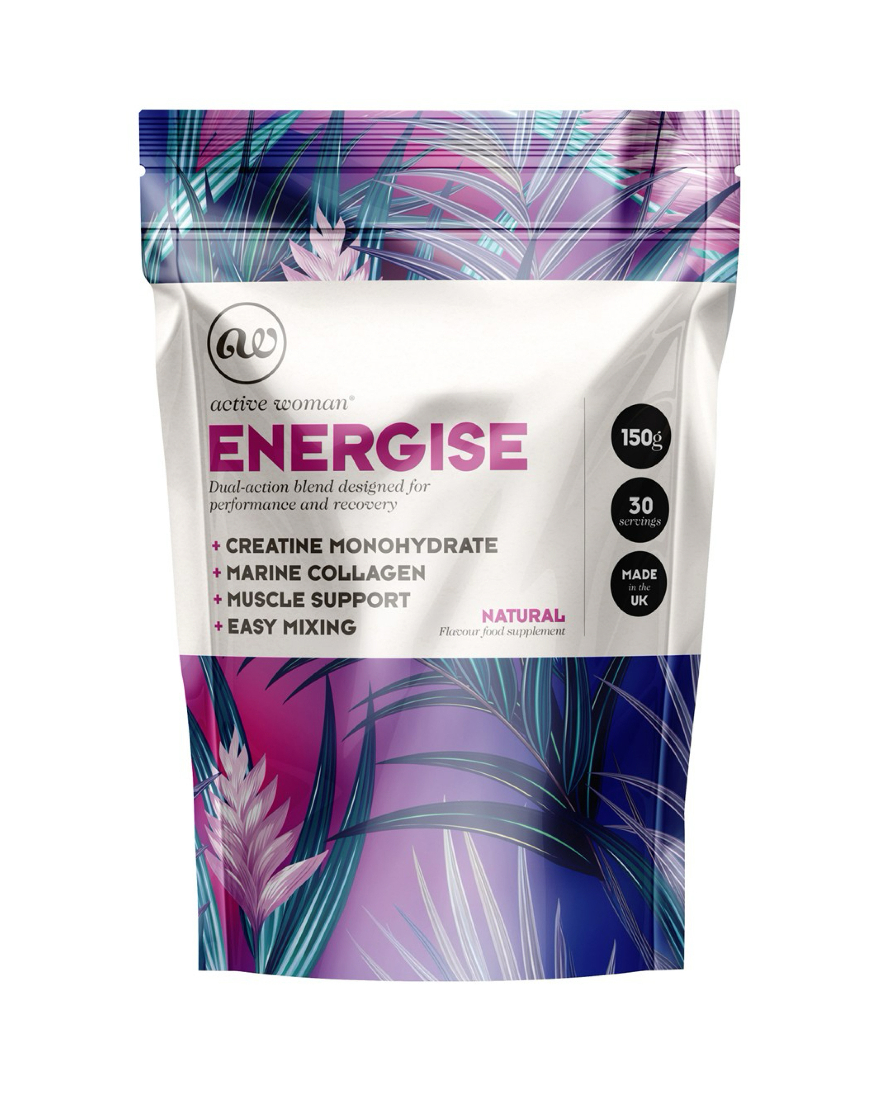Bio-Synergy Active Woman Energise Creatine & Collagen Supplement Powder - 150g