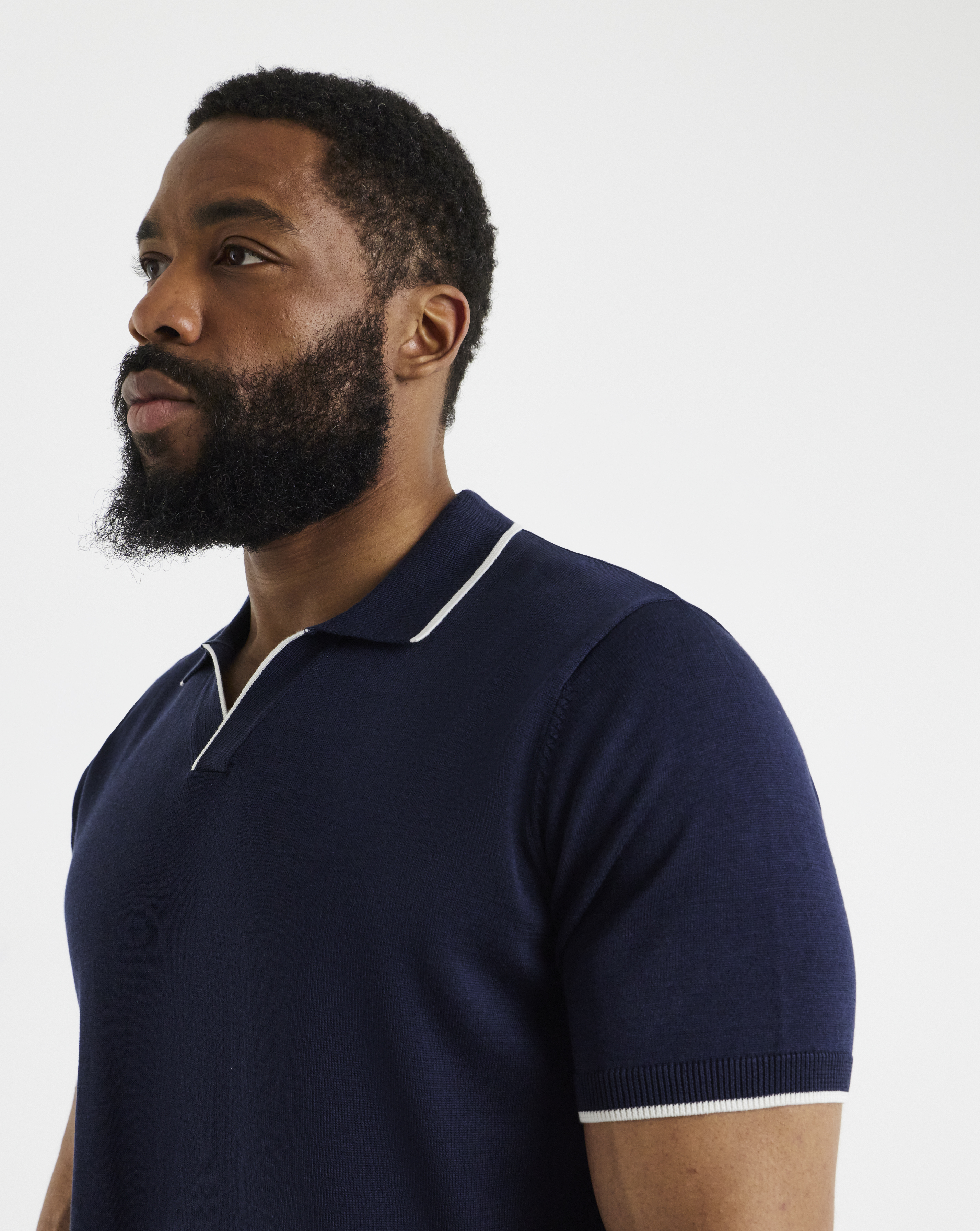 Tipped Knitted Short Sleeve Polo