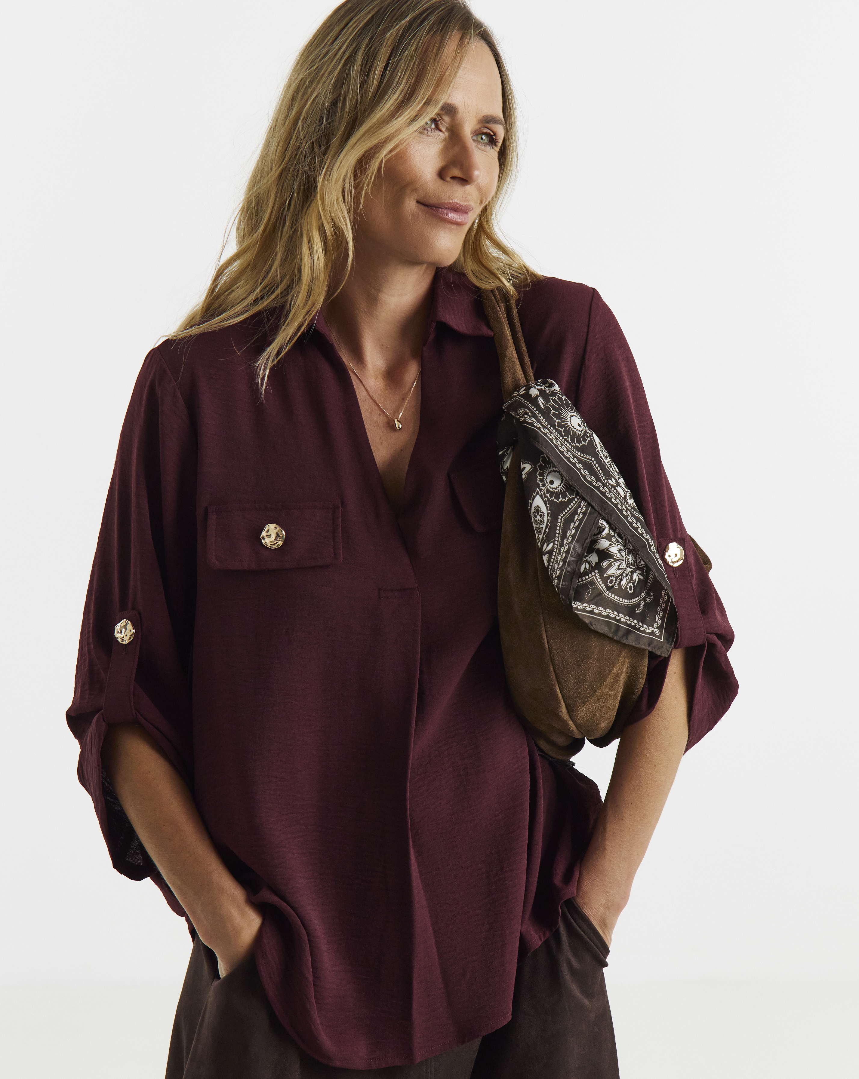 Burgundy Utility Popover Top