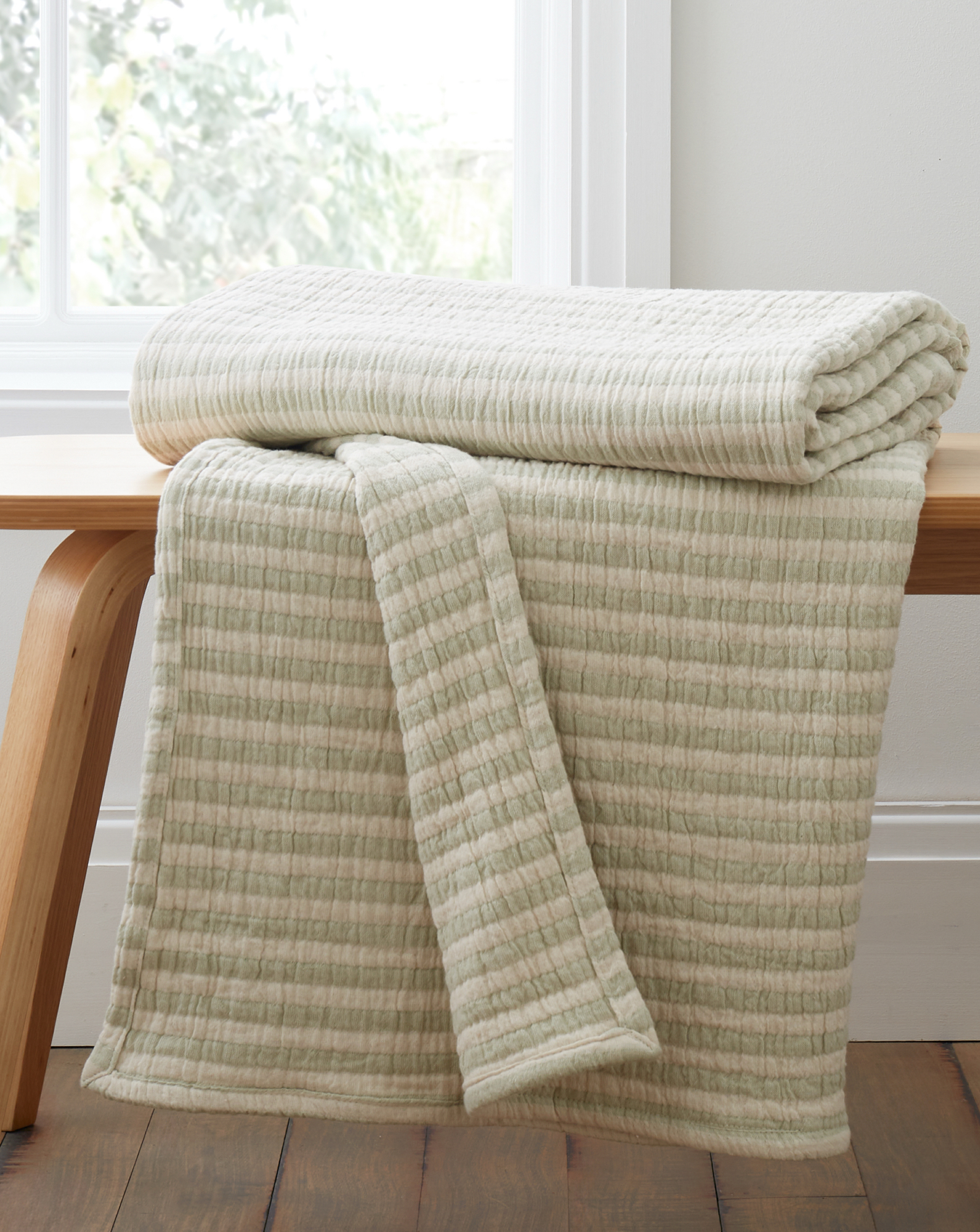 Bianca Cotton Muslin Stripe Throw