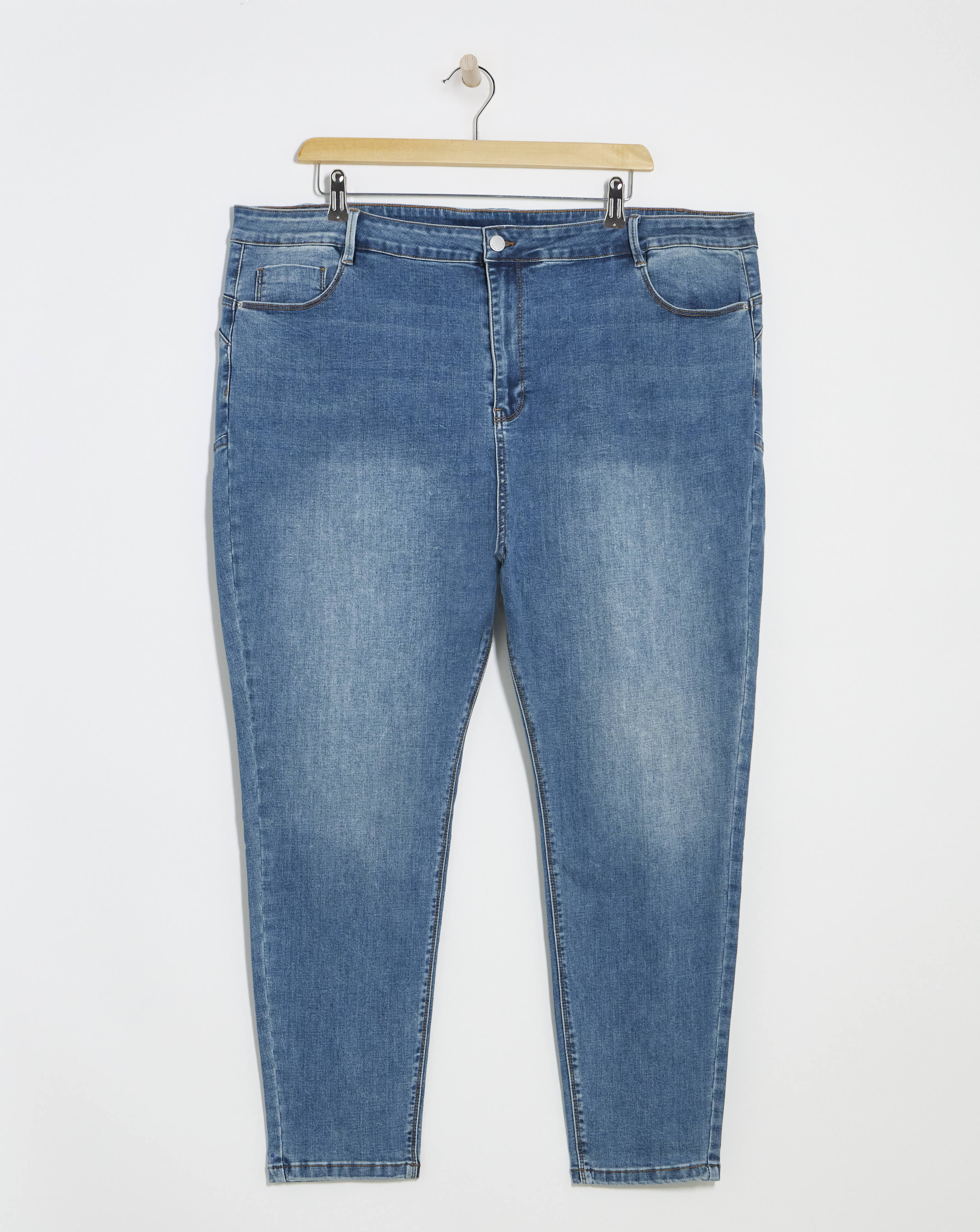 Mid Blue Booty Booster Skinny Jeans