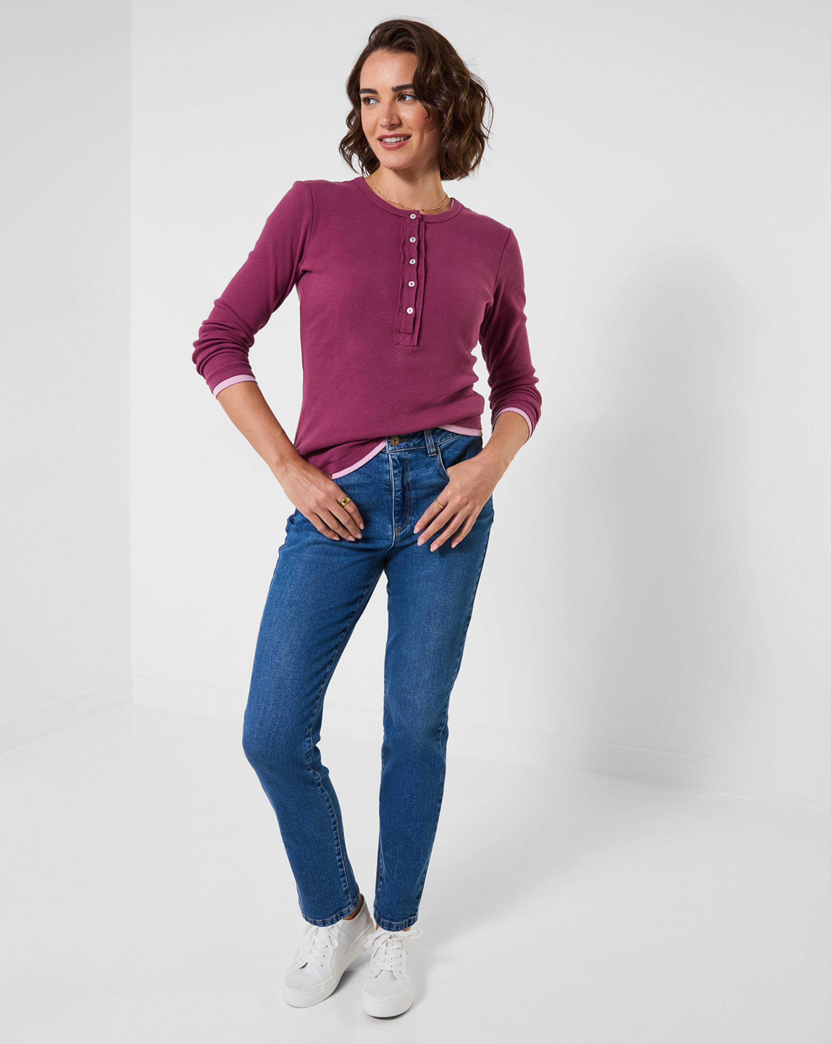 Joe Browns High Waisted Mom Jeans for Women, Light Wash, Size 14