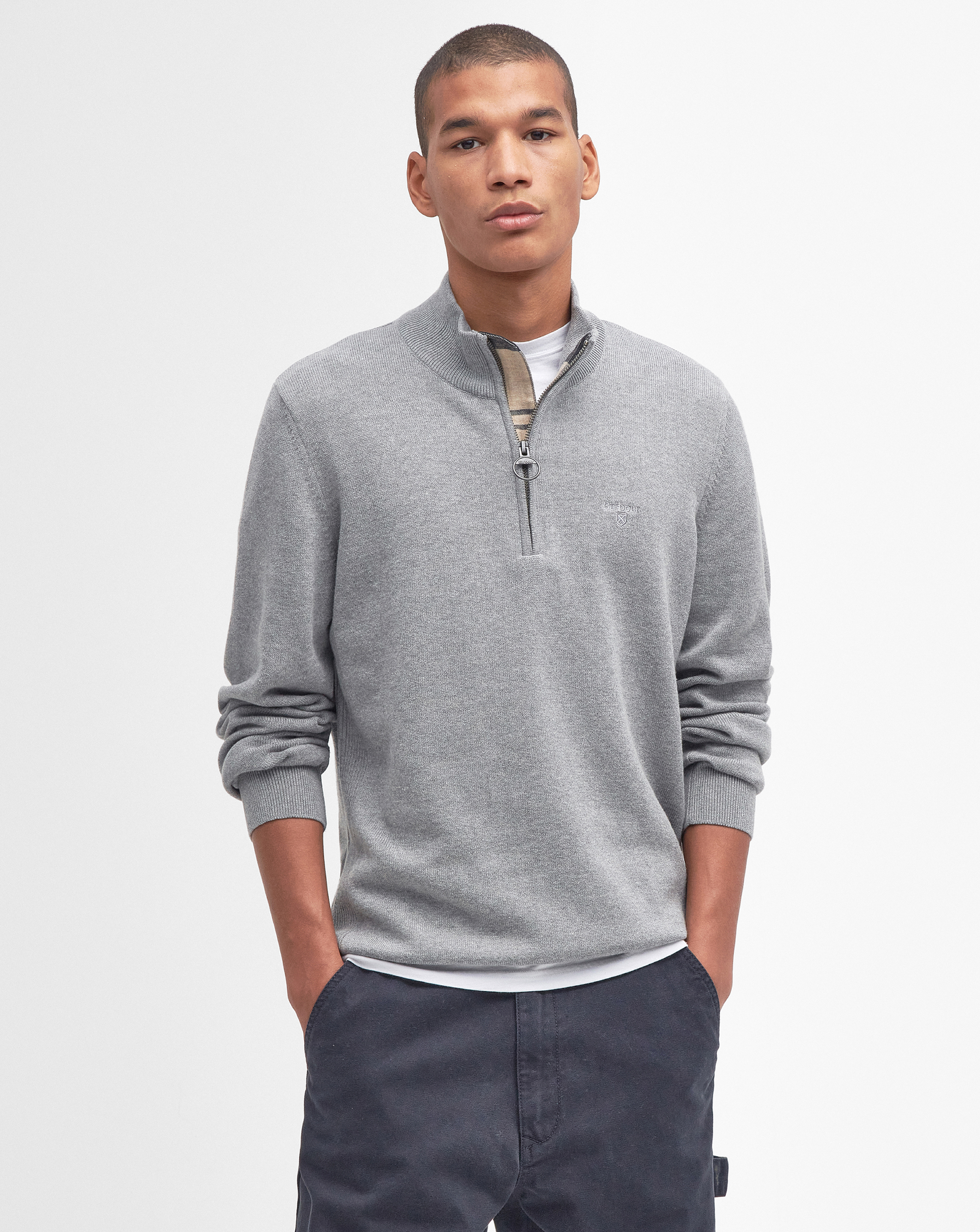 Barbour Cotton 1/2 Zip Knitted Jumper