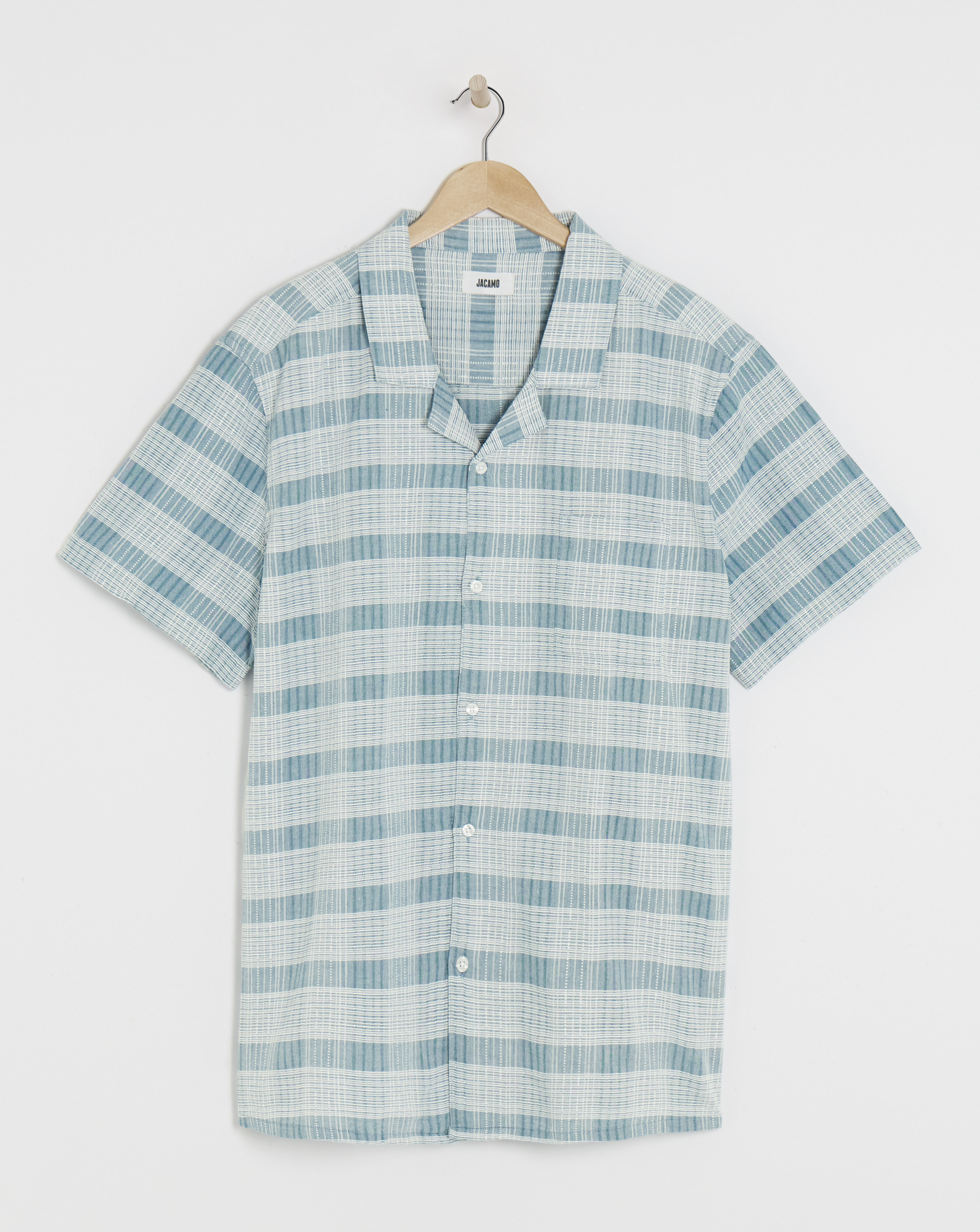 Short Sleeve Textured Check Shirt