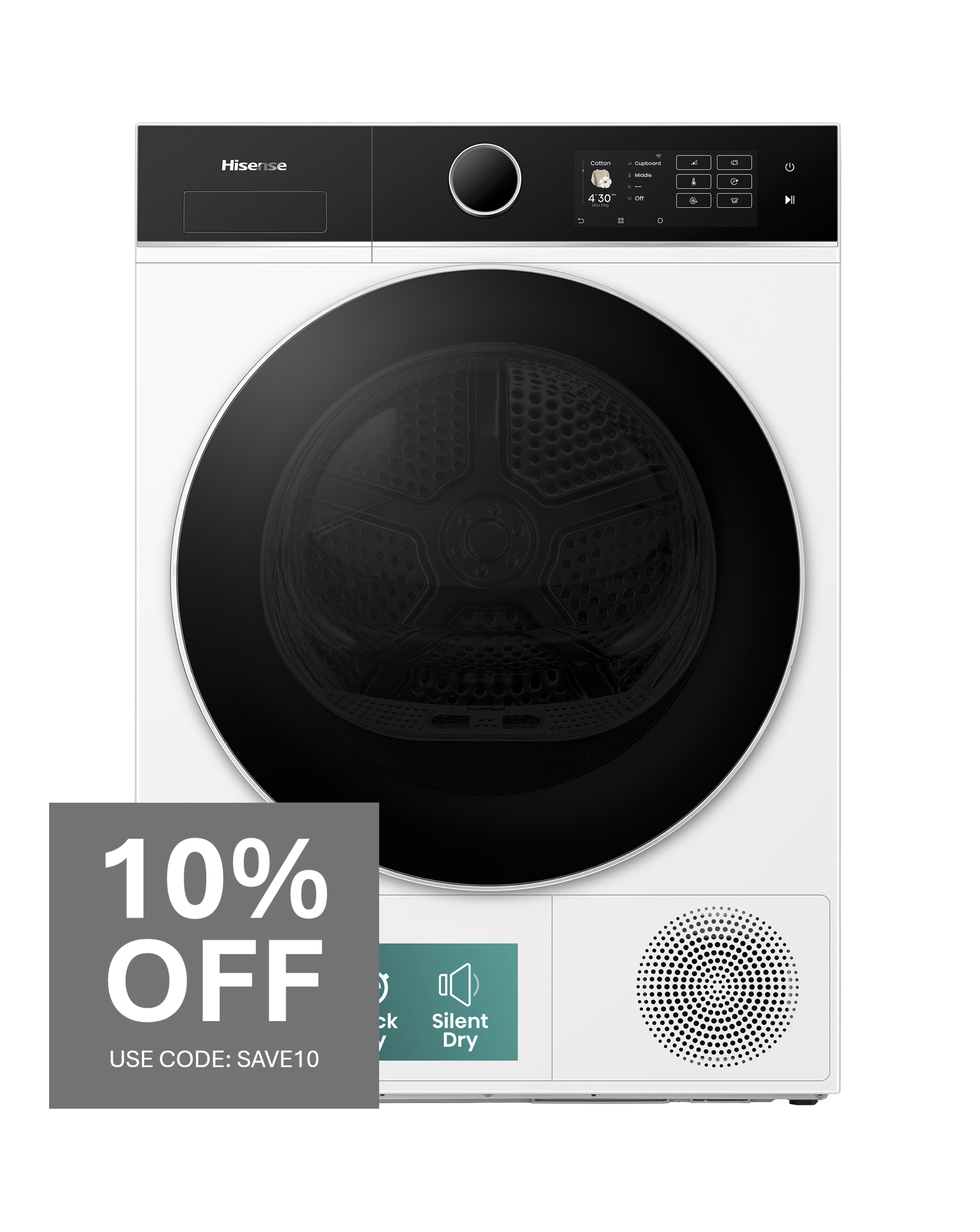 Hisense DH5I104BWAB Dryer - White