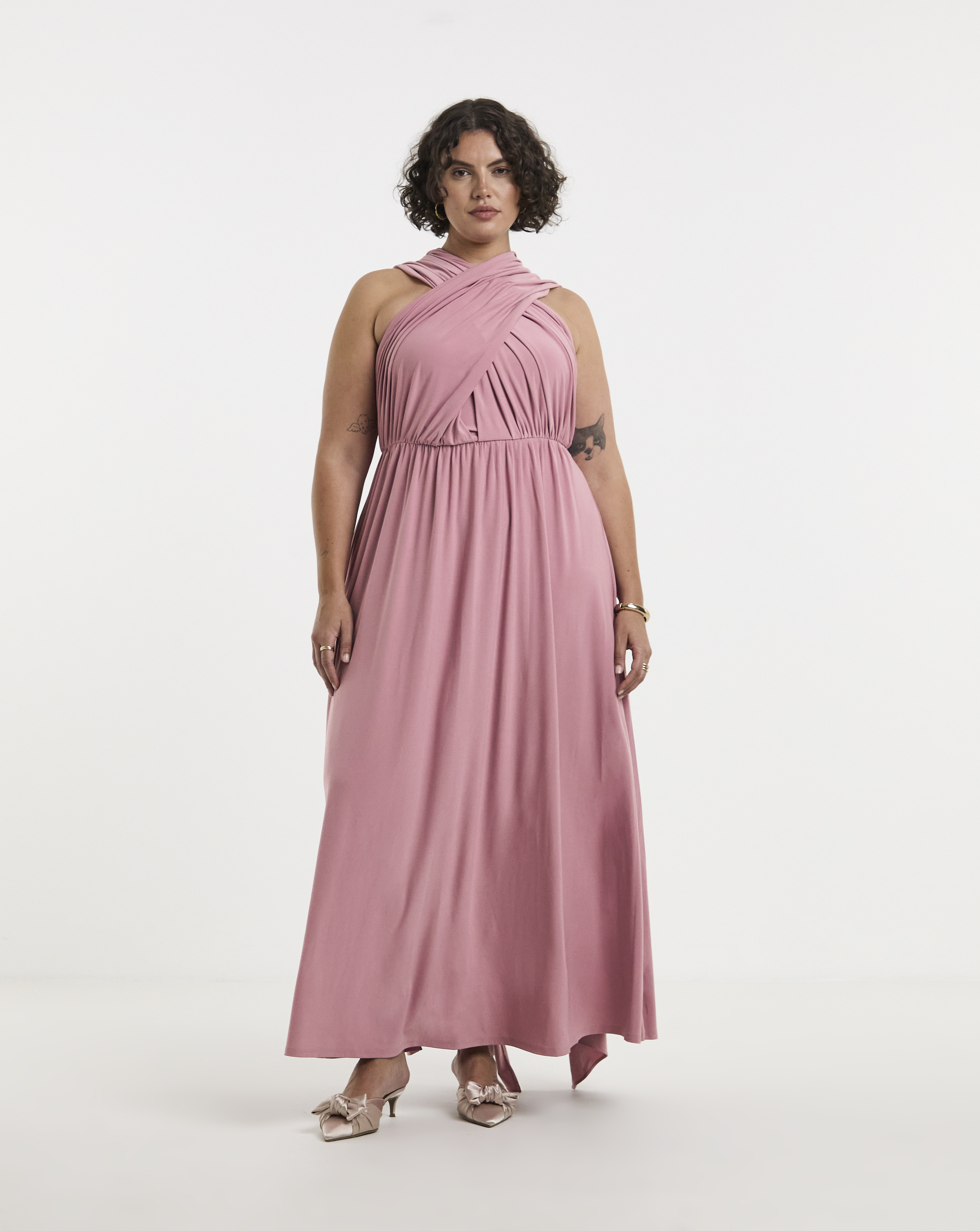 Simply Be - Women's Pink Multi-Ways To Wear Maxi Dress - Size 20 - Pink - 95% Polyester 5% Elastane