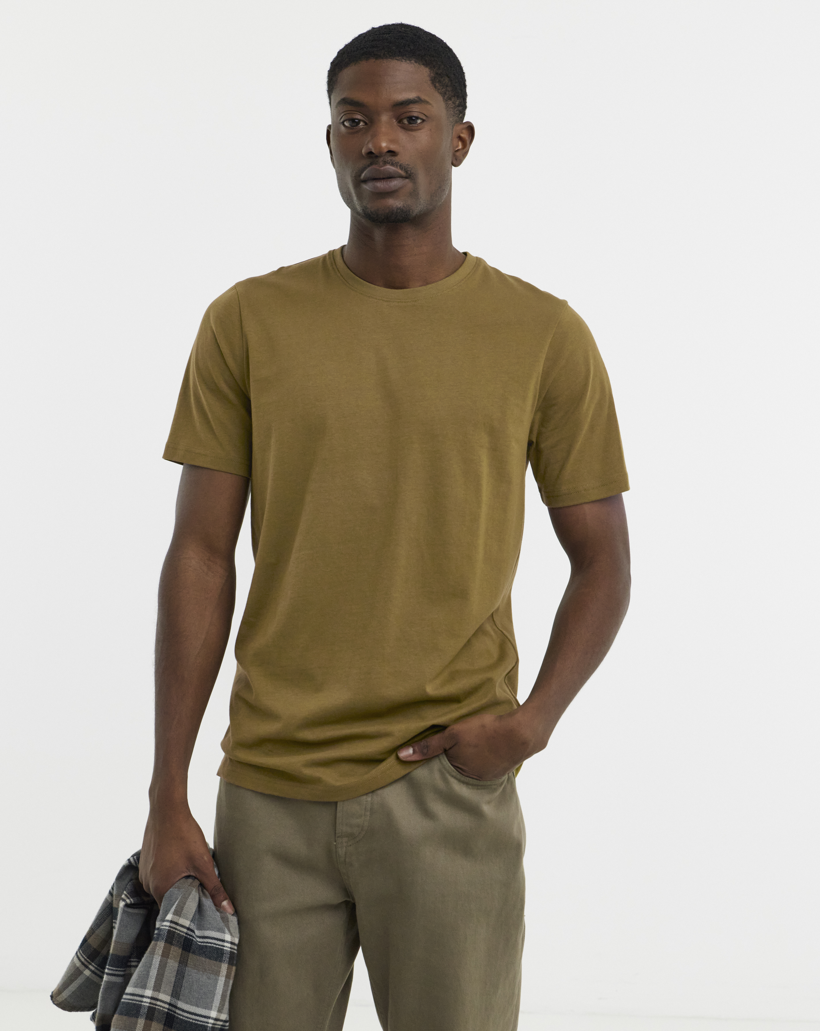 New In - Pure Cotton Crew Neck T-Shirt Long