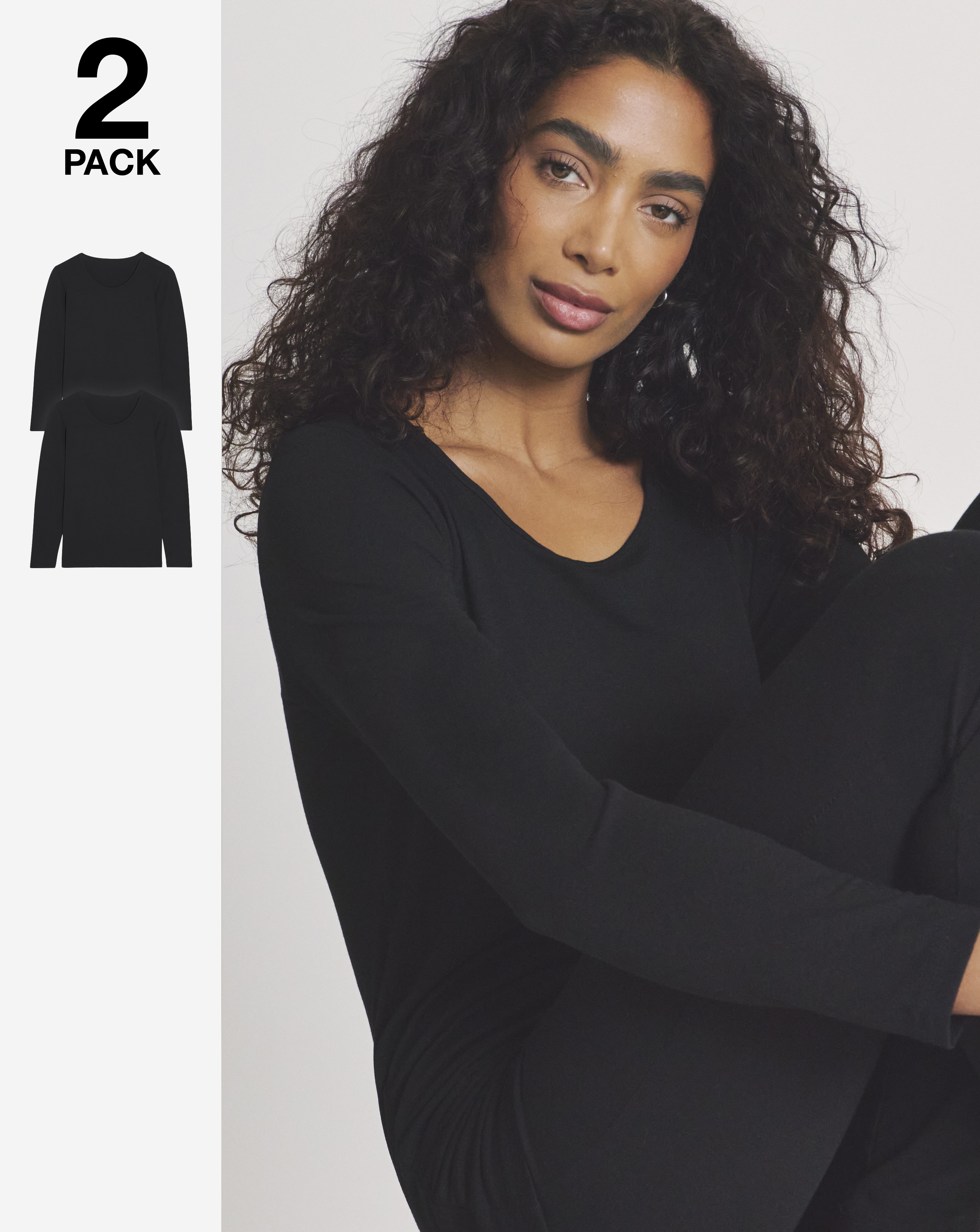2 Pack Thermal Long Sleeve Tops
