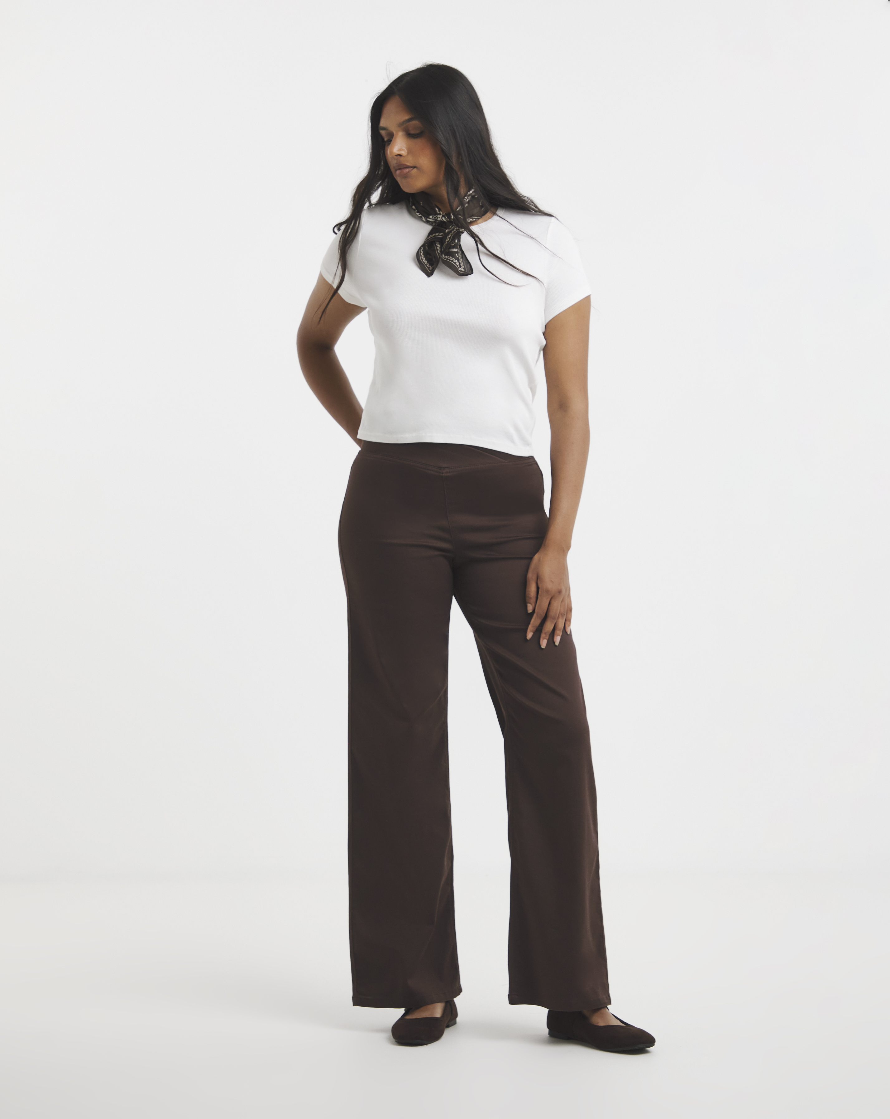 Chocolate Wide Leg Weekender Jeggings