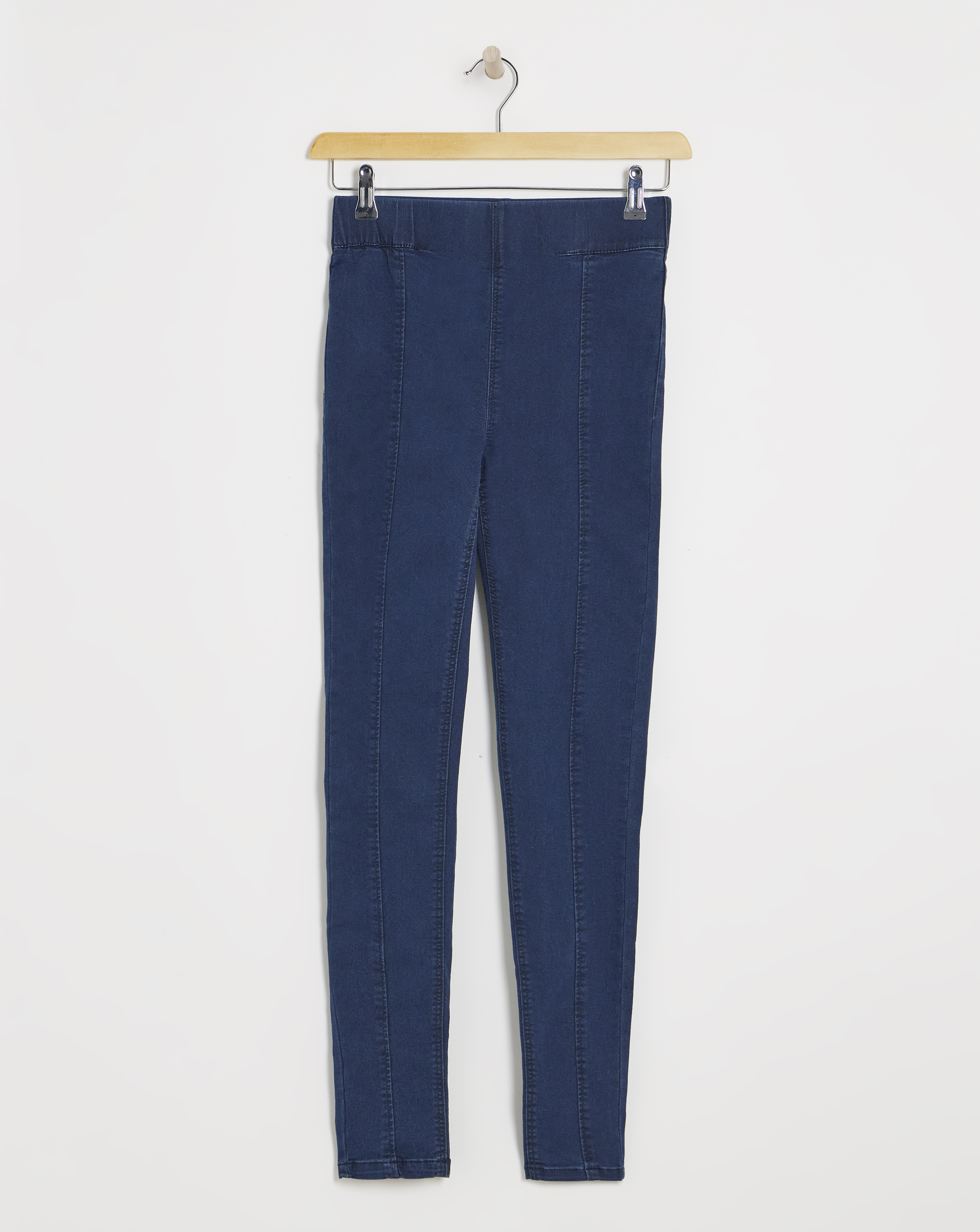 Indigo Stretch Seamed Skinny Jeggings