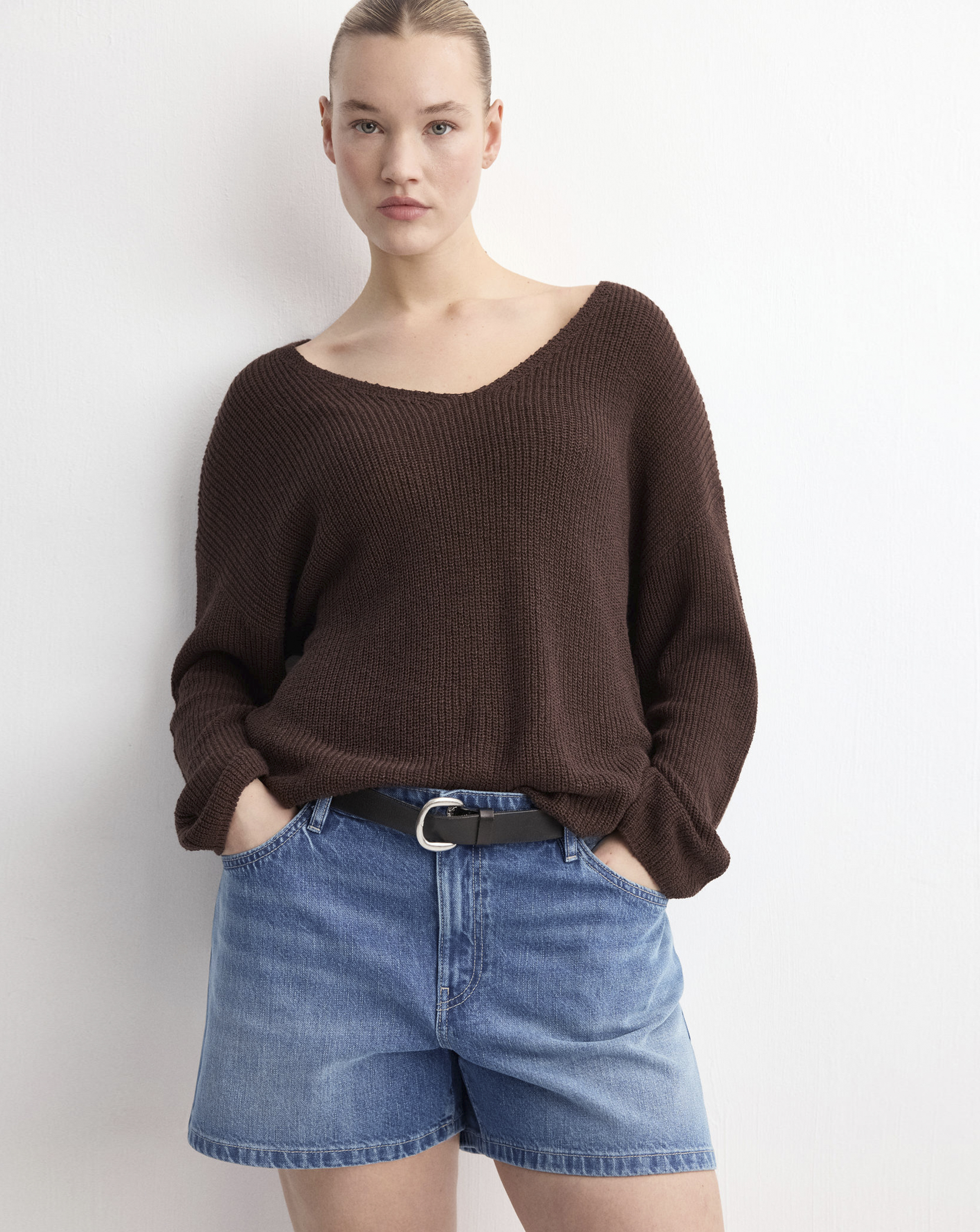 New In - Mango Straight Mid-Rise Denim Shorts