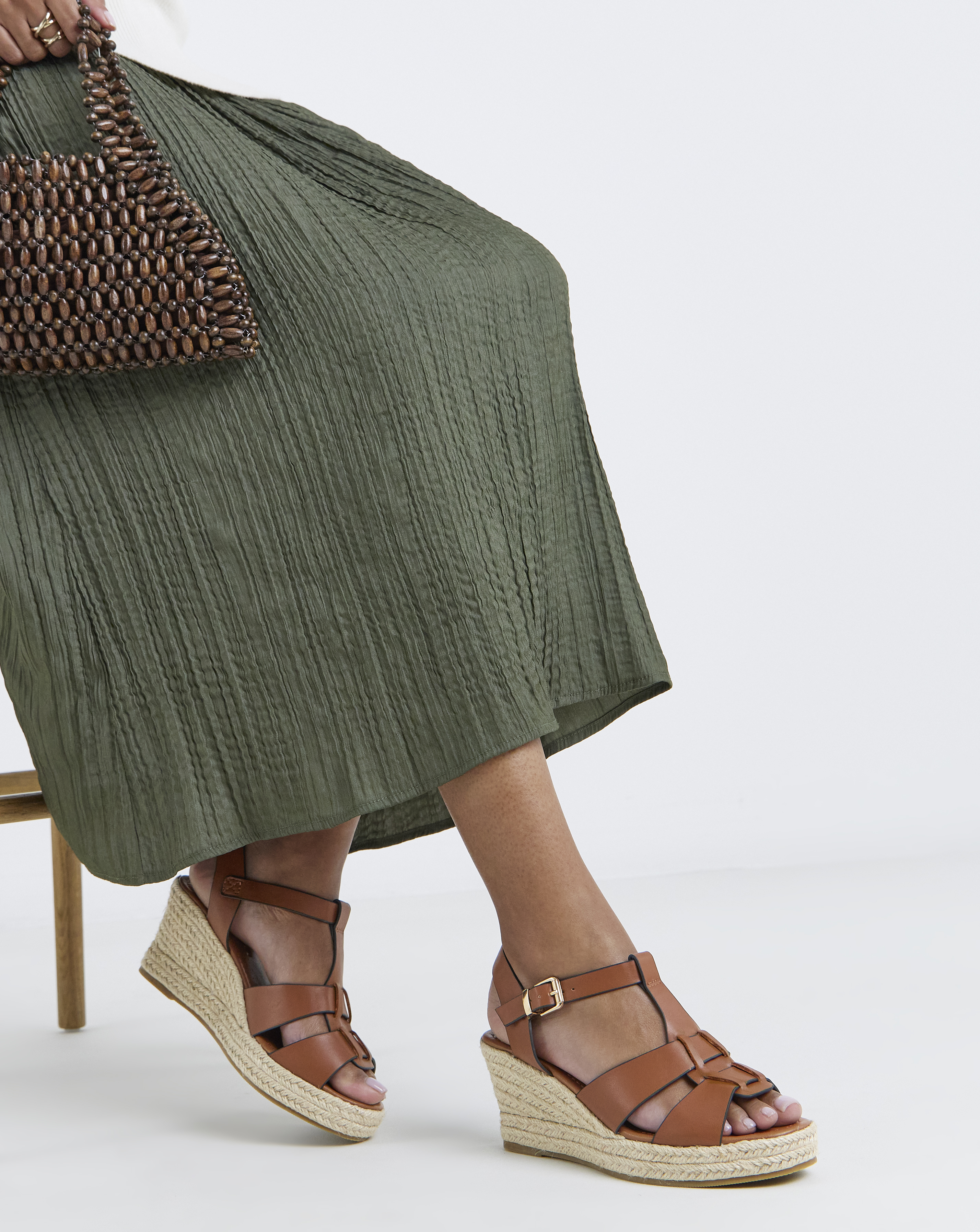 Woven Espadrille Wedges Extra Wide