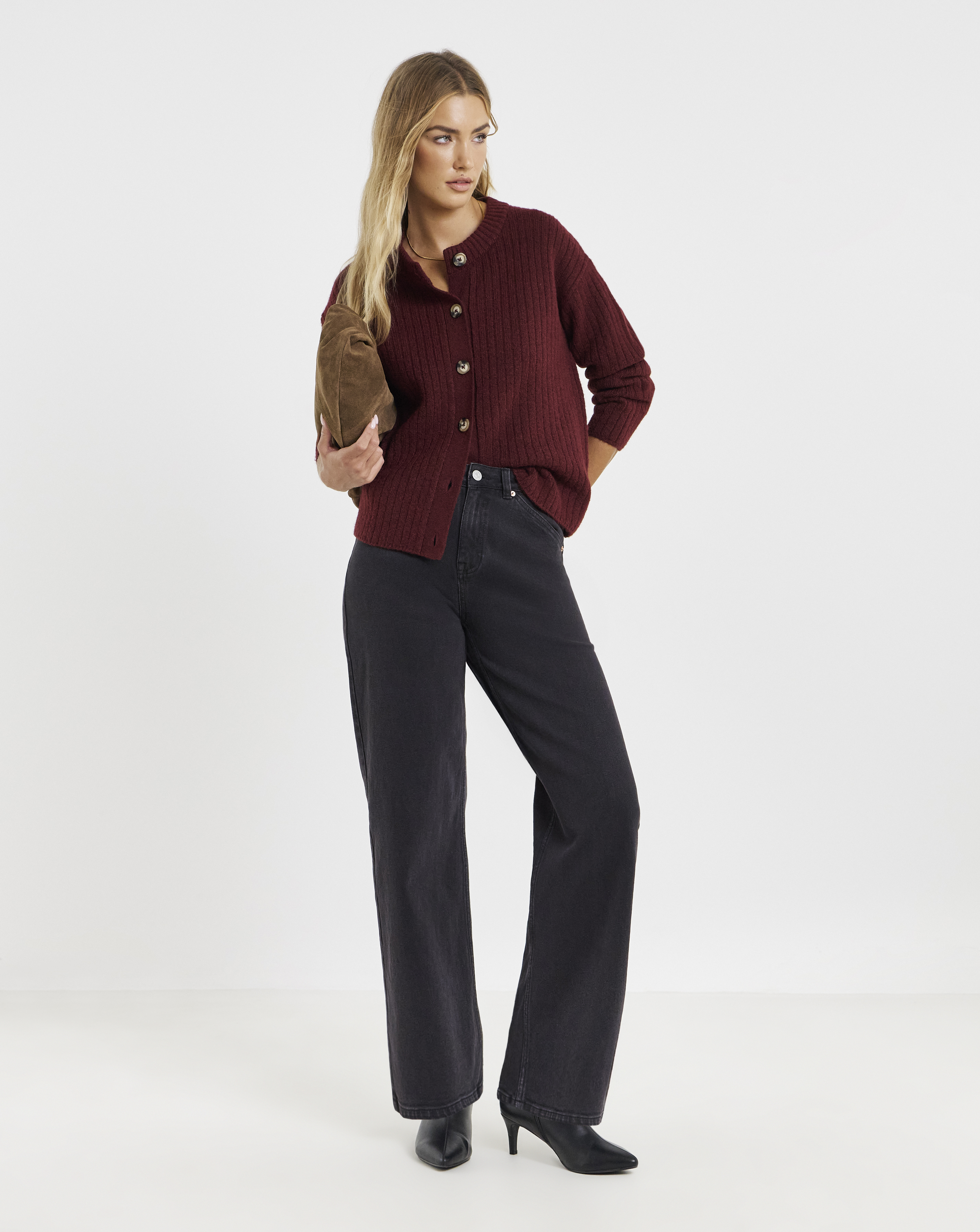 Simply Be 99 1 Black Comfort Stretch Slouchy Wide Leg Jeans