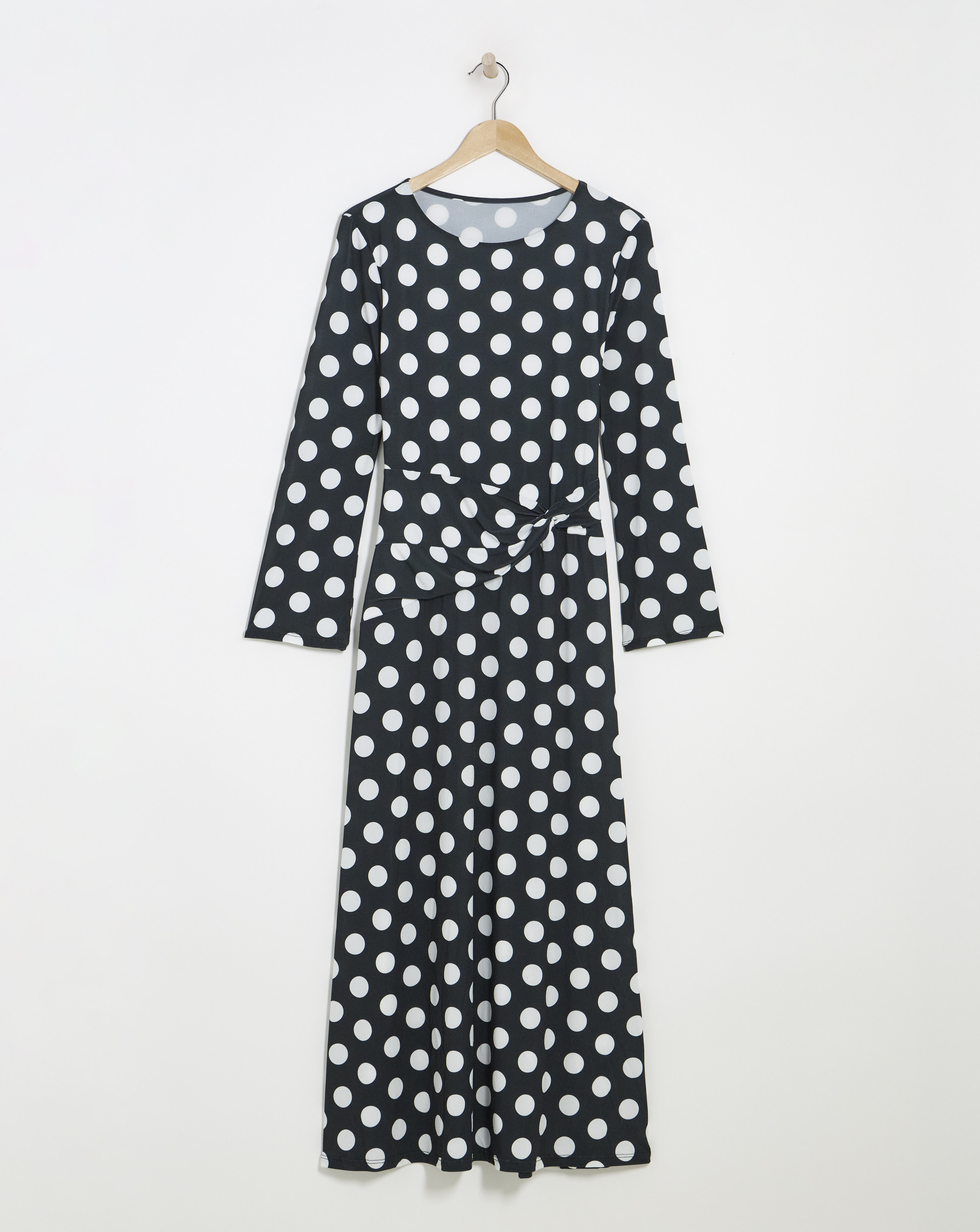 Flounce London Spot Jersey Maxi Dress