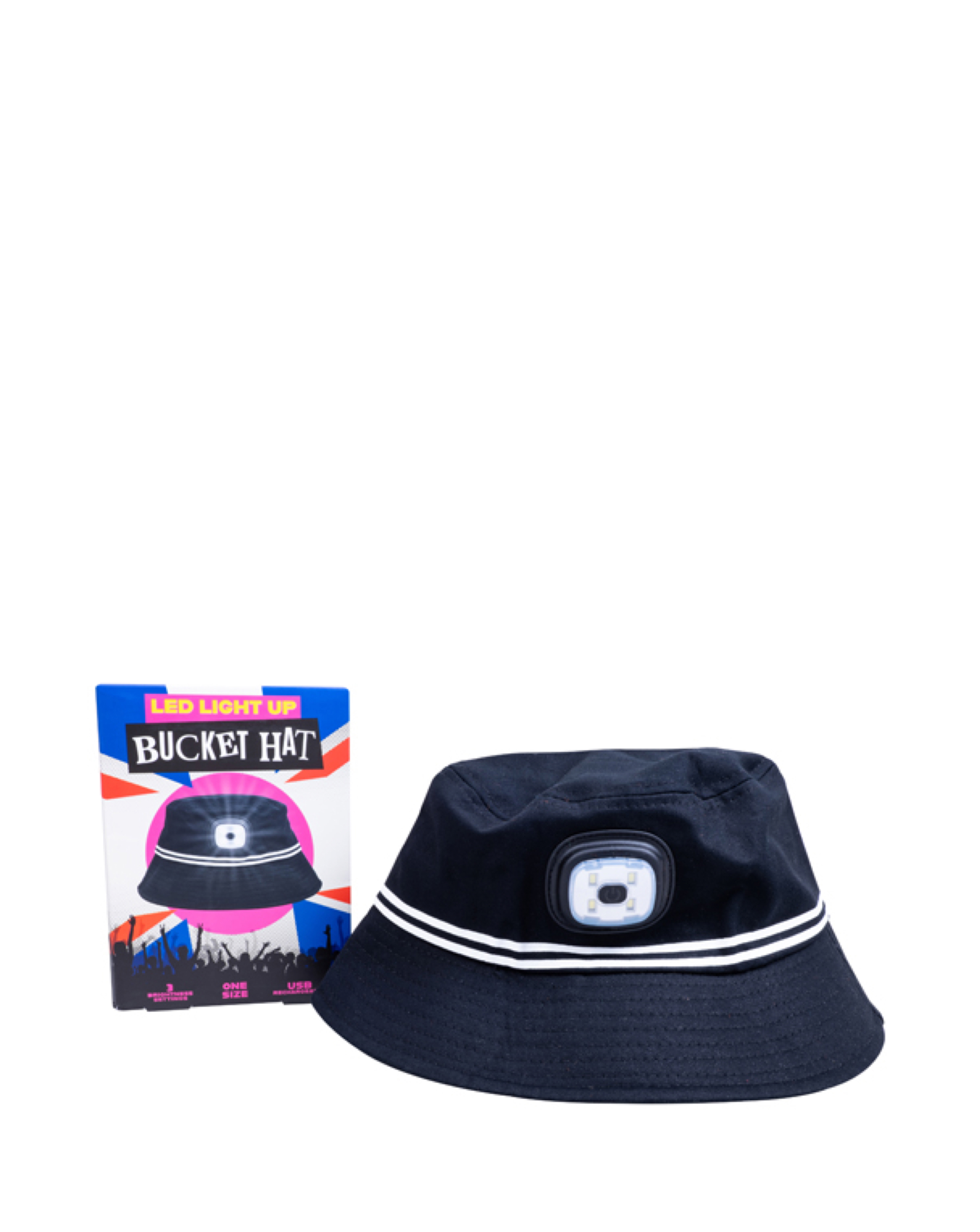 Fizz Creations Men's Light Led Up Bucket Hat Size 3