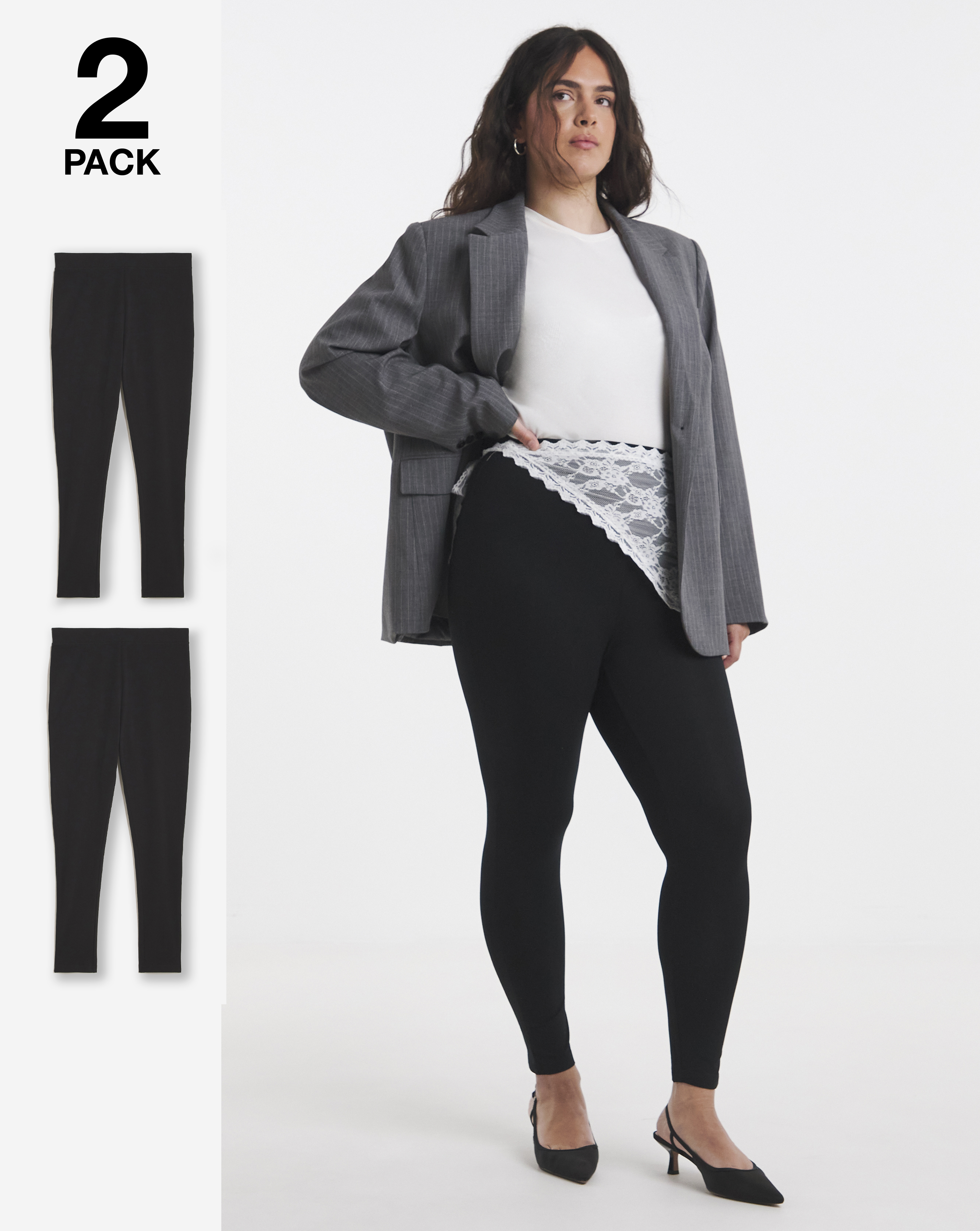 2 Pack Jersey Full Length Legging
