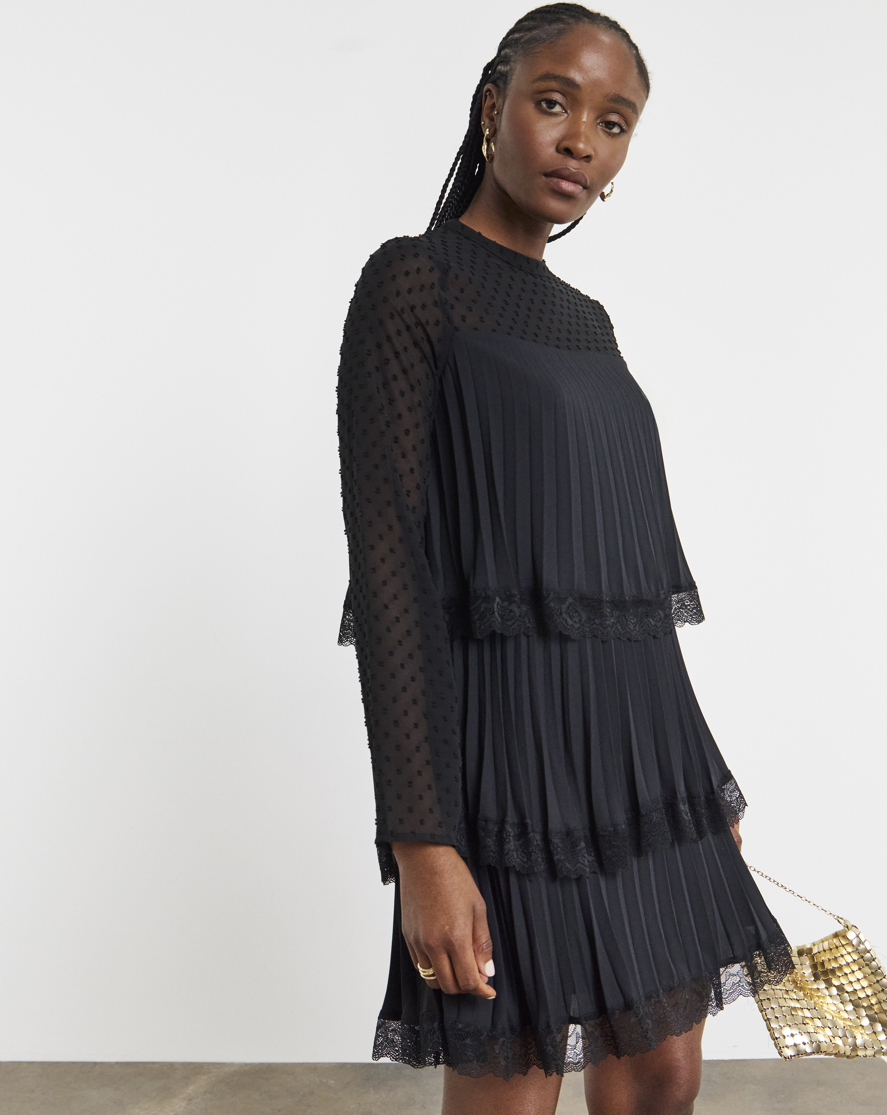 Joanna Hope Tiered Shift Dress